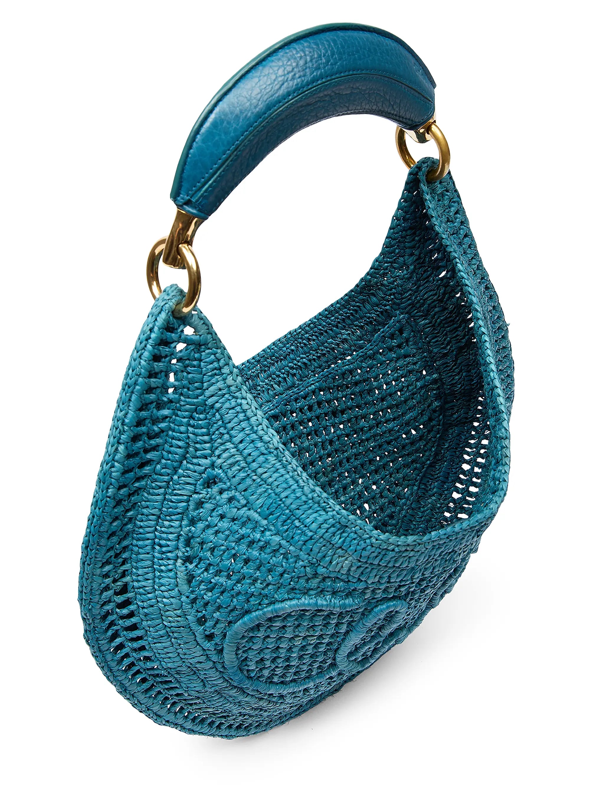 Chloé Summer Banana Logo-Crocheted Hobo Bag