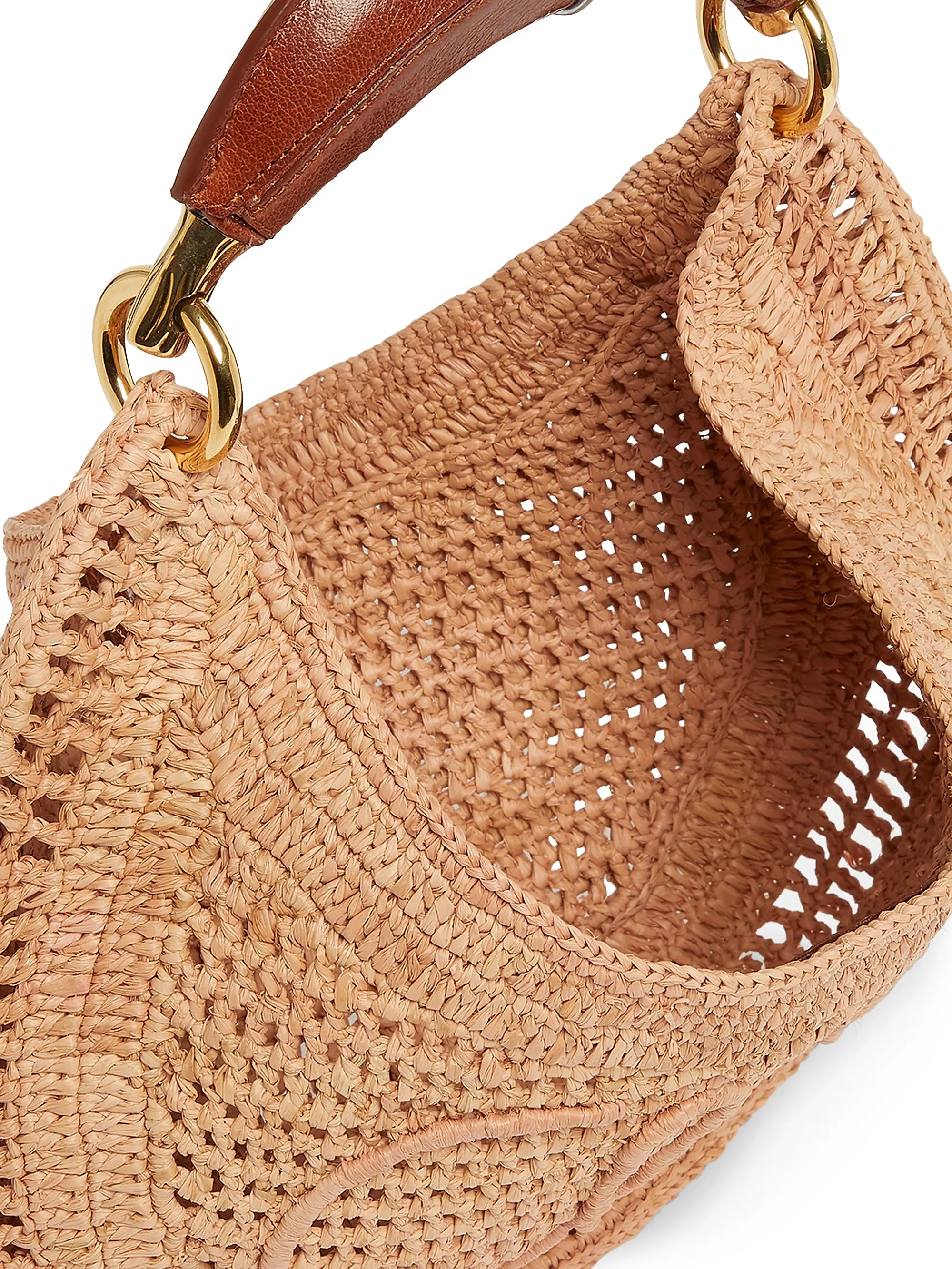 Chloé Summer Banana Logo-Crocheted Hobo Bag