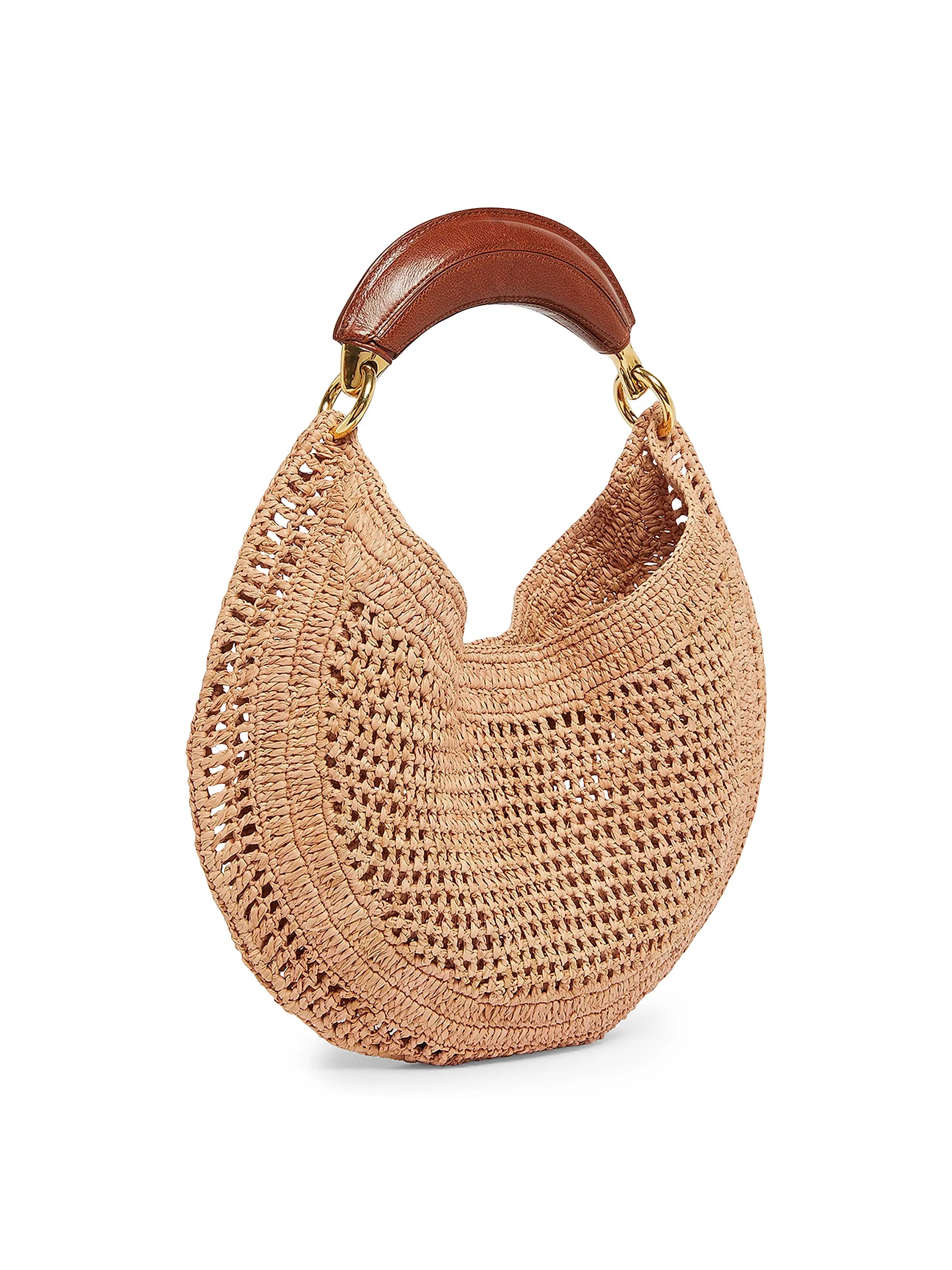 Chloé Summer Banana Logo-Crocheted Hobo Bag
