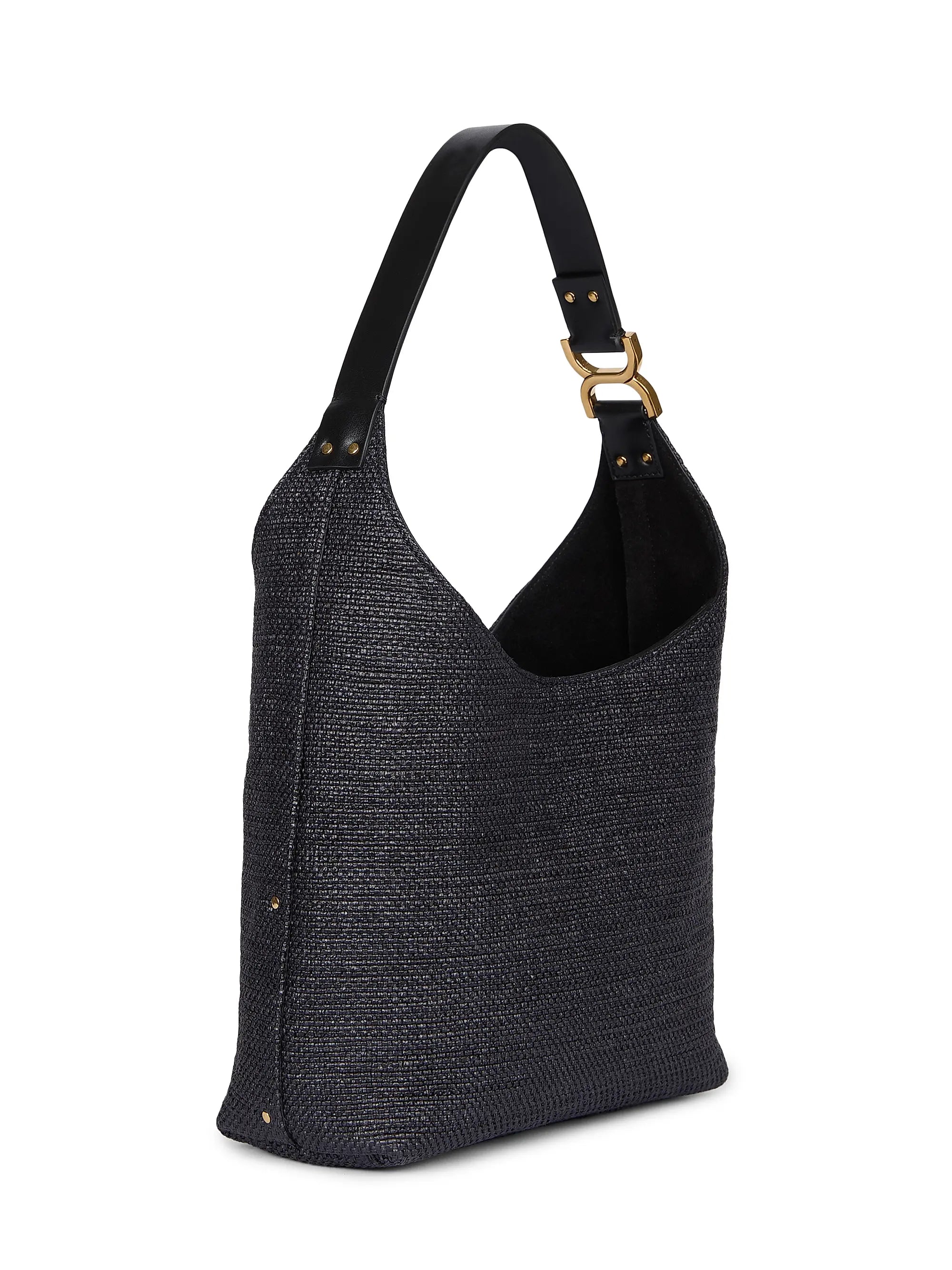 Chloé Small Marcie Logo Raffia Shoulder Bag