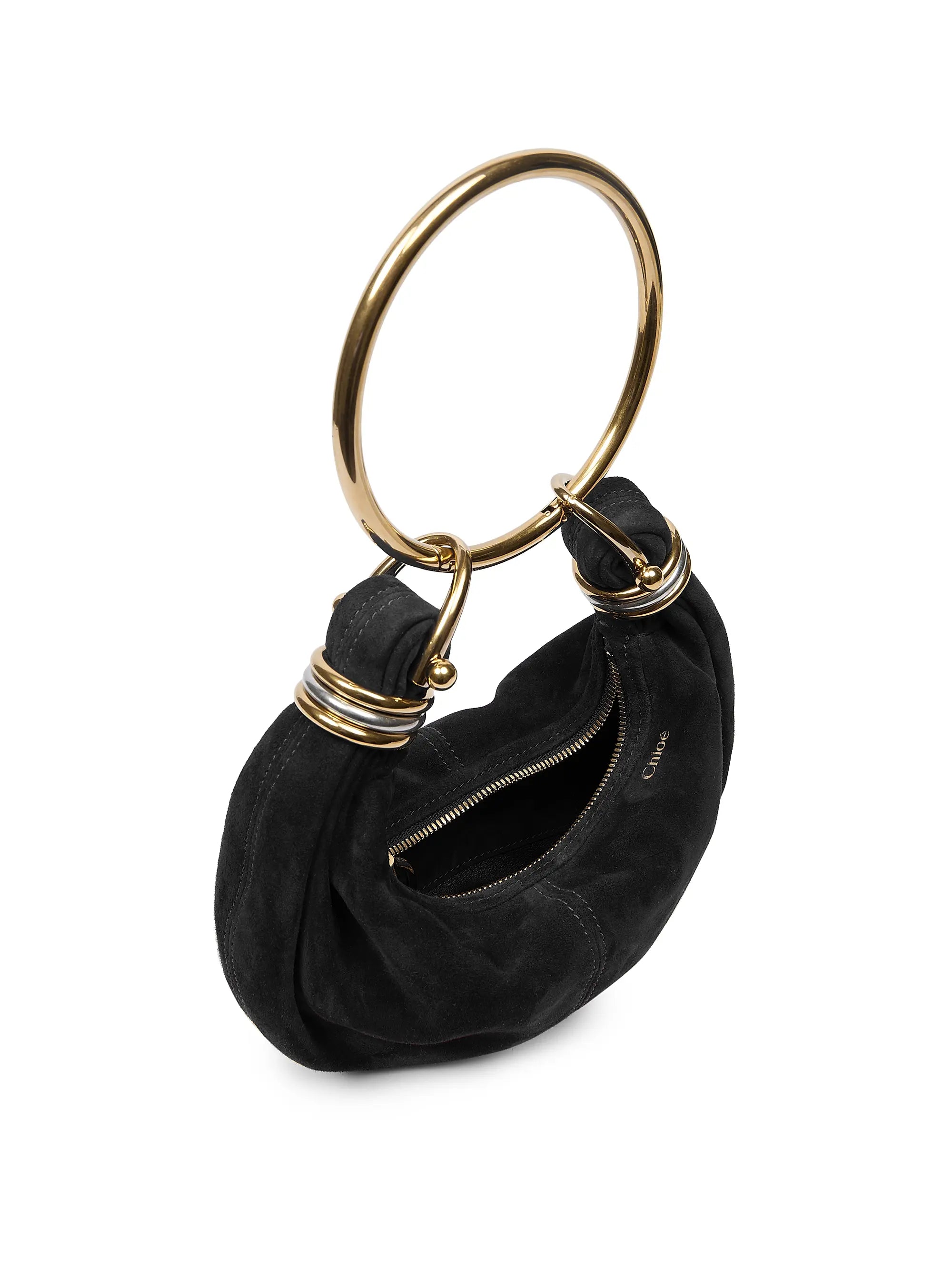 Chloé Mini Bracelet Suede Hobo Bag