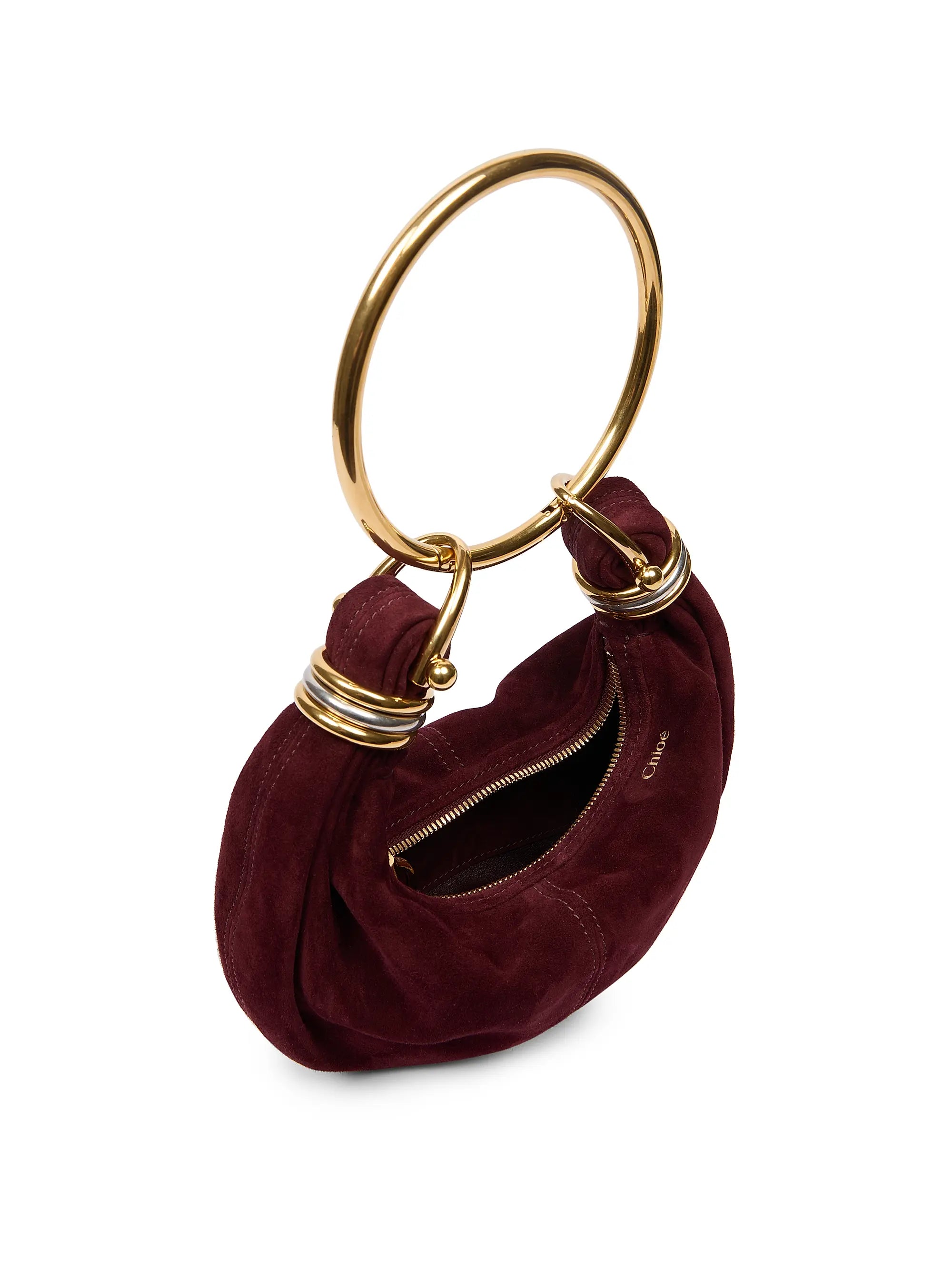 Chloé Mini Bracelet Suede Hobo Bag