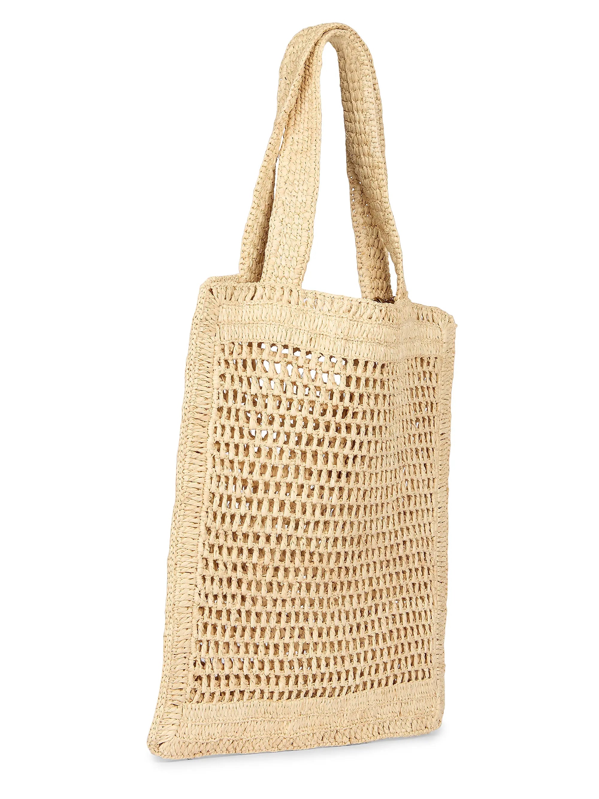 Chloé Summer Banana Logo Crocheted Tote Bag