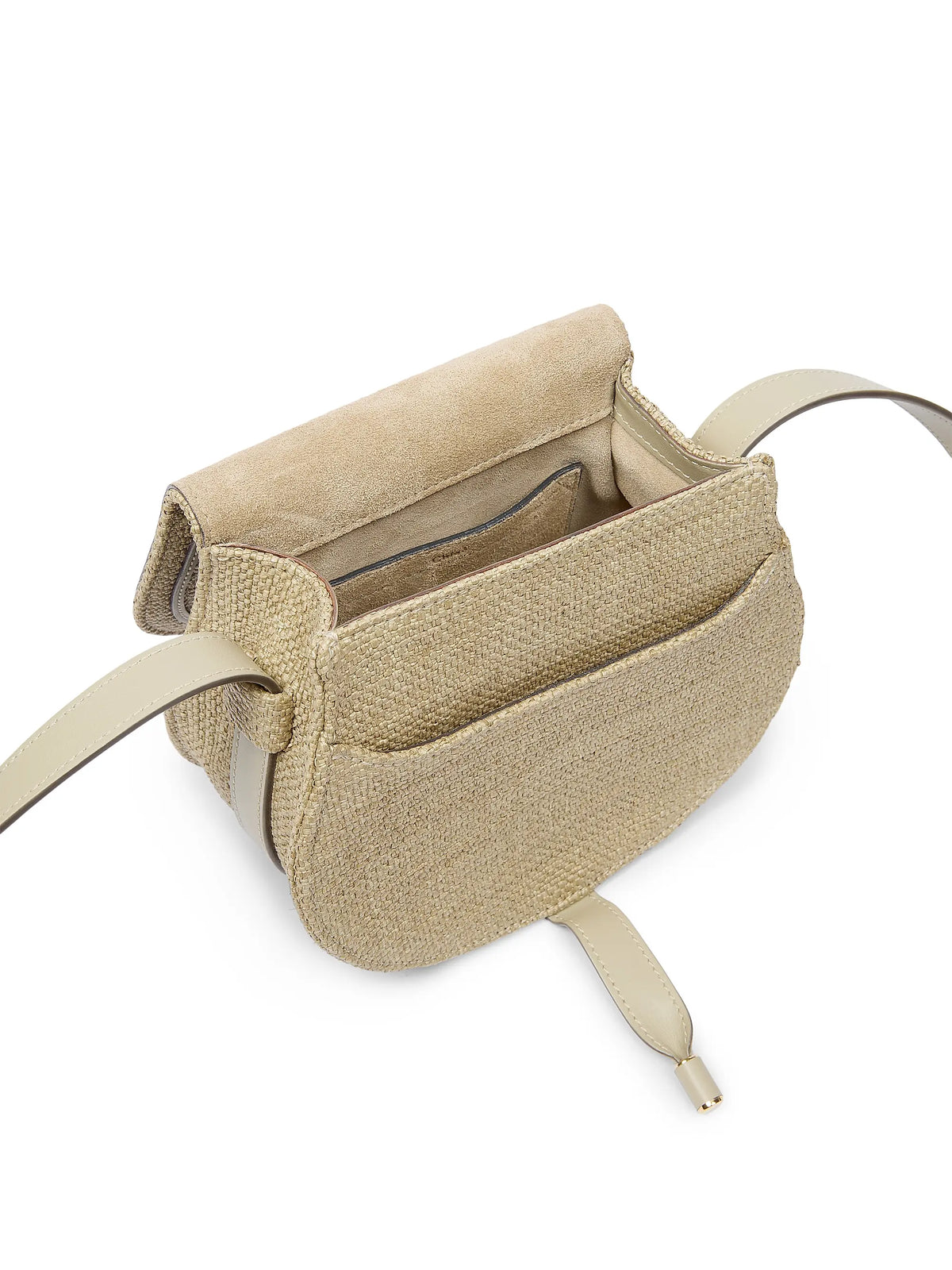 Chloé Small Marcie Raffia & Leather Saddle Bag