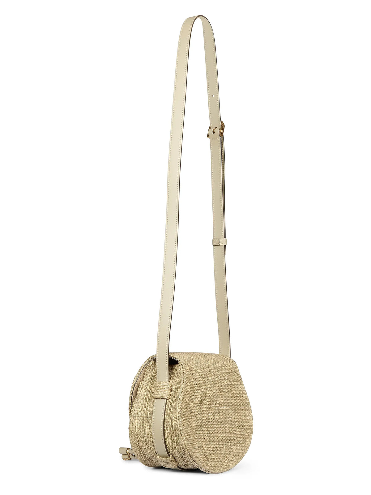 Chloé Small Marcie Raffia & Leather Saddle Bag