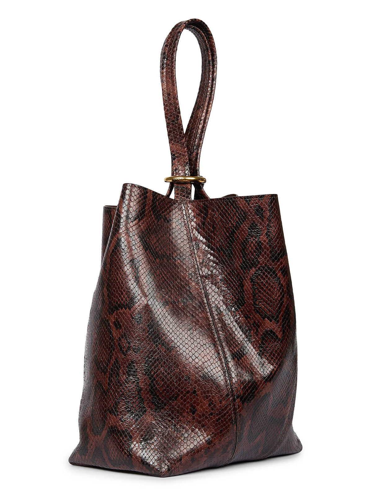 Chloé Medium Spin Python-Embossed Leather Tote Bag