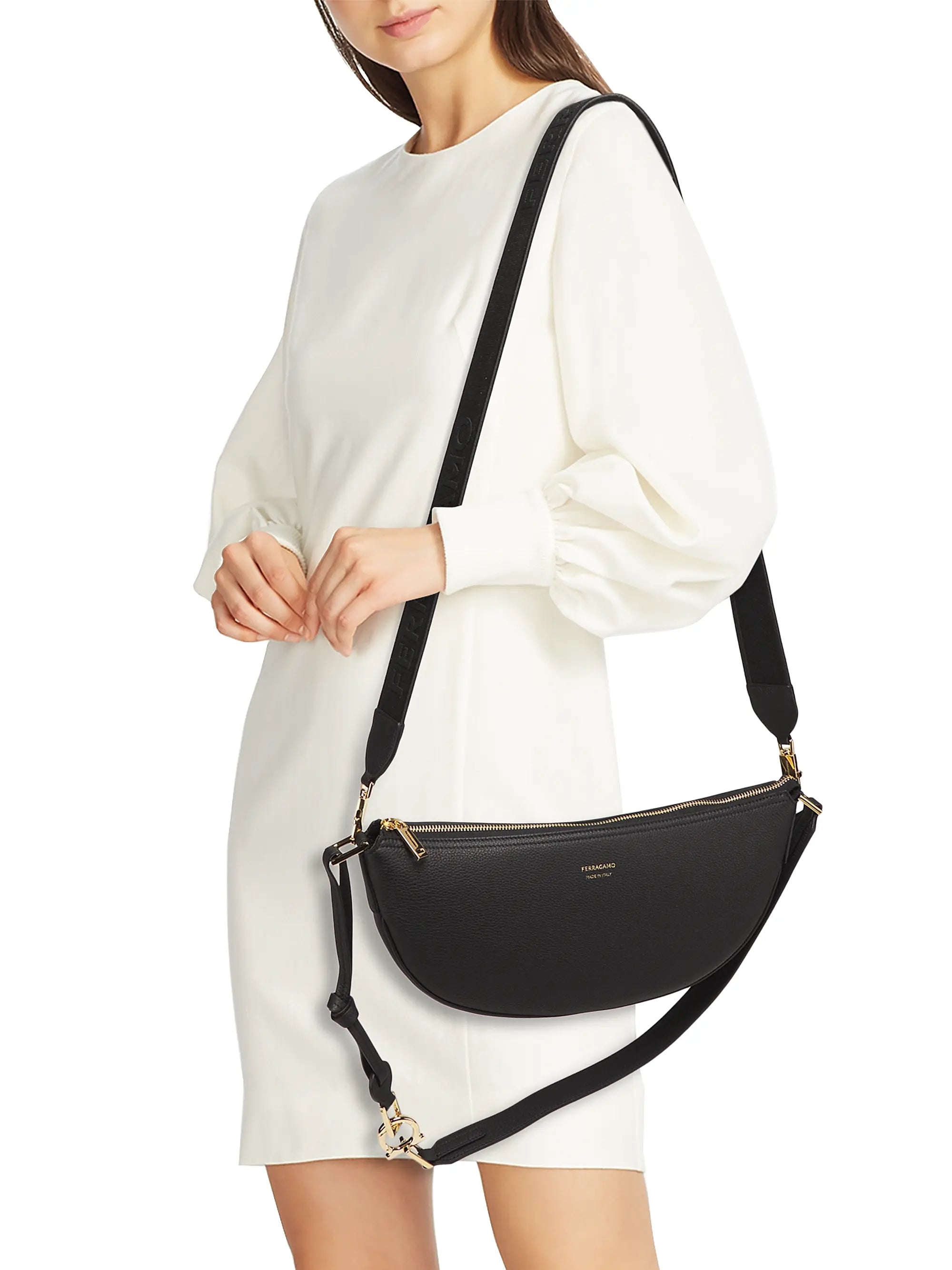 FERRAGAMO Smile Leather Hobo Bag