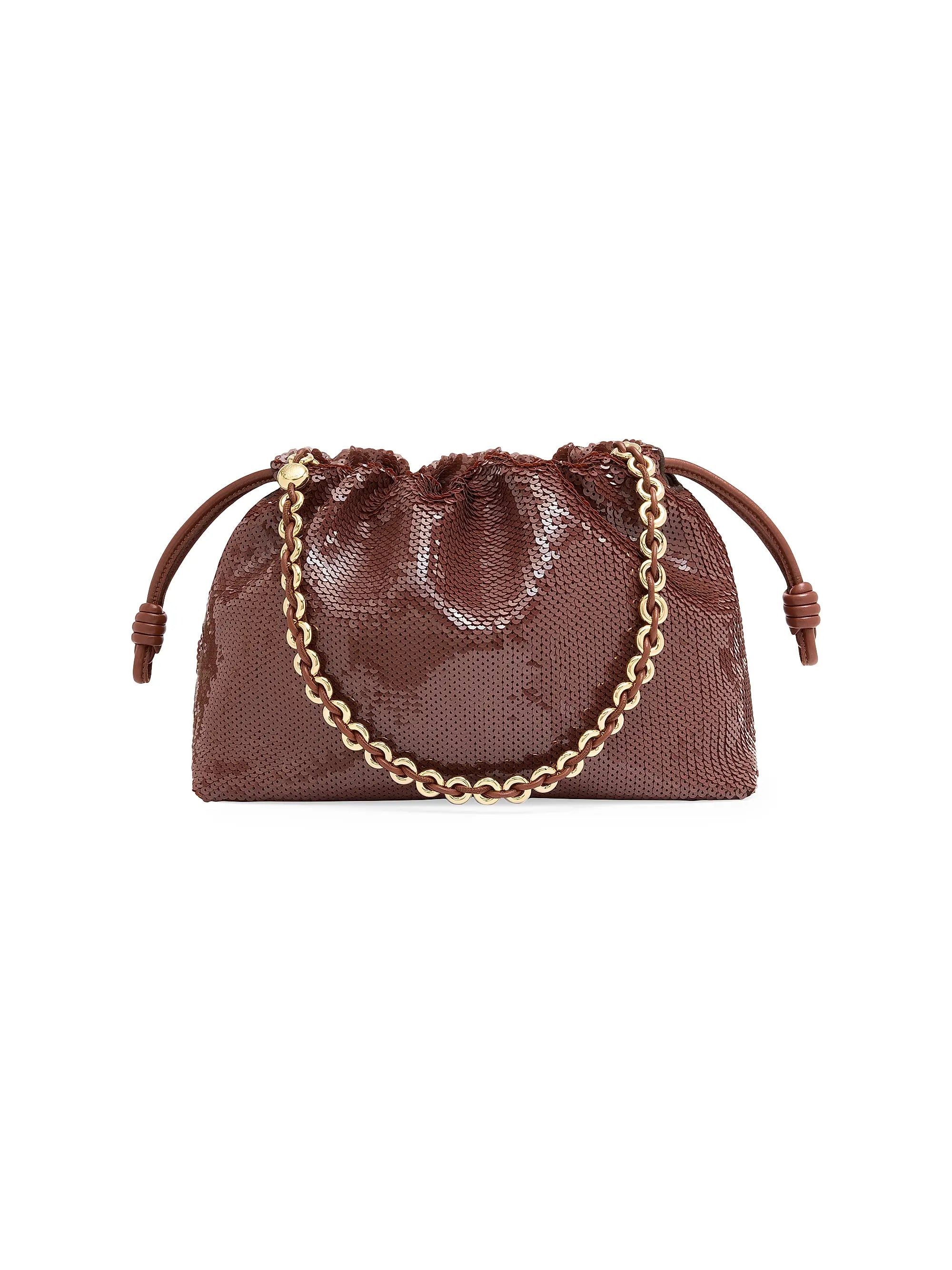 LOEWE Flamenco Sequined Leather Shoulder Bag