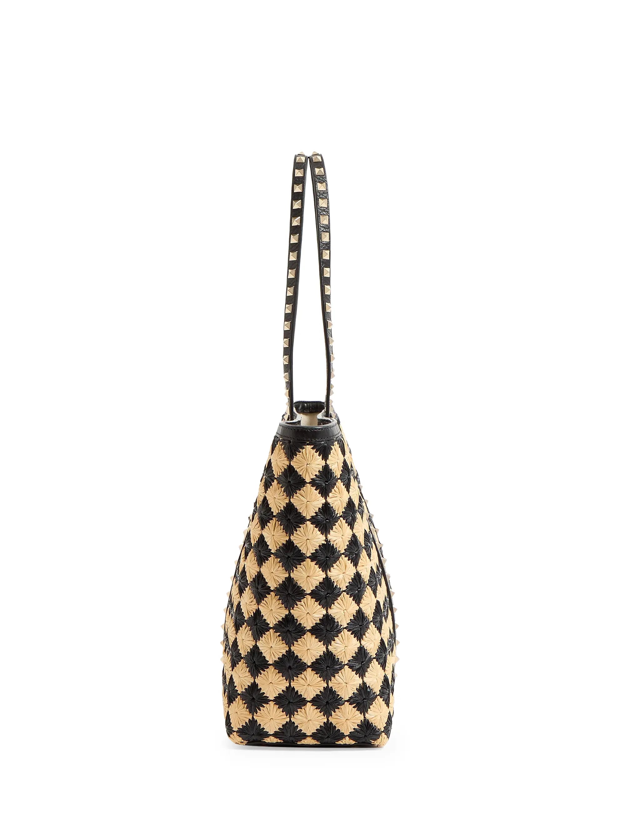 Valentino Garavani Rockstud Embroidered Shopping Bag
