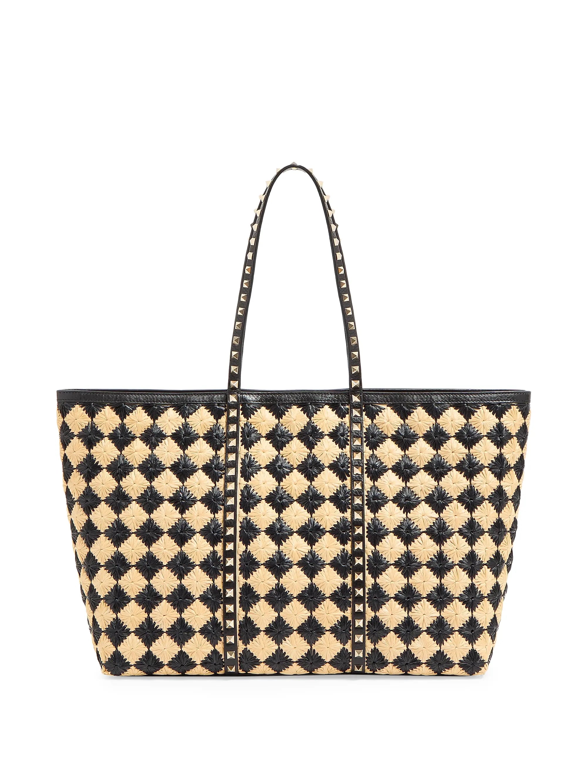 Valentino Garavani Rockstud Embroidered Shopping Bag