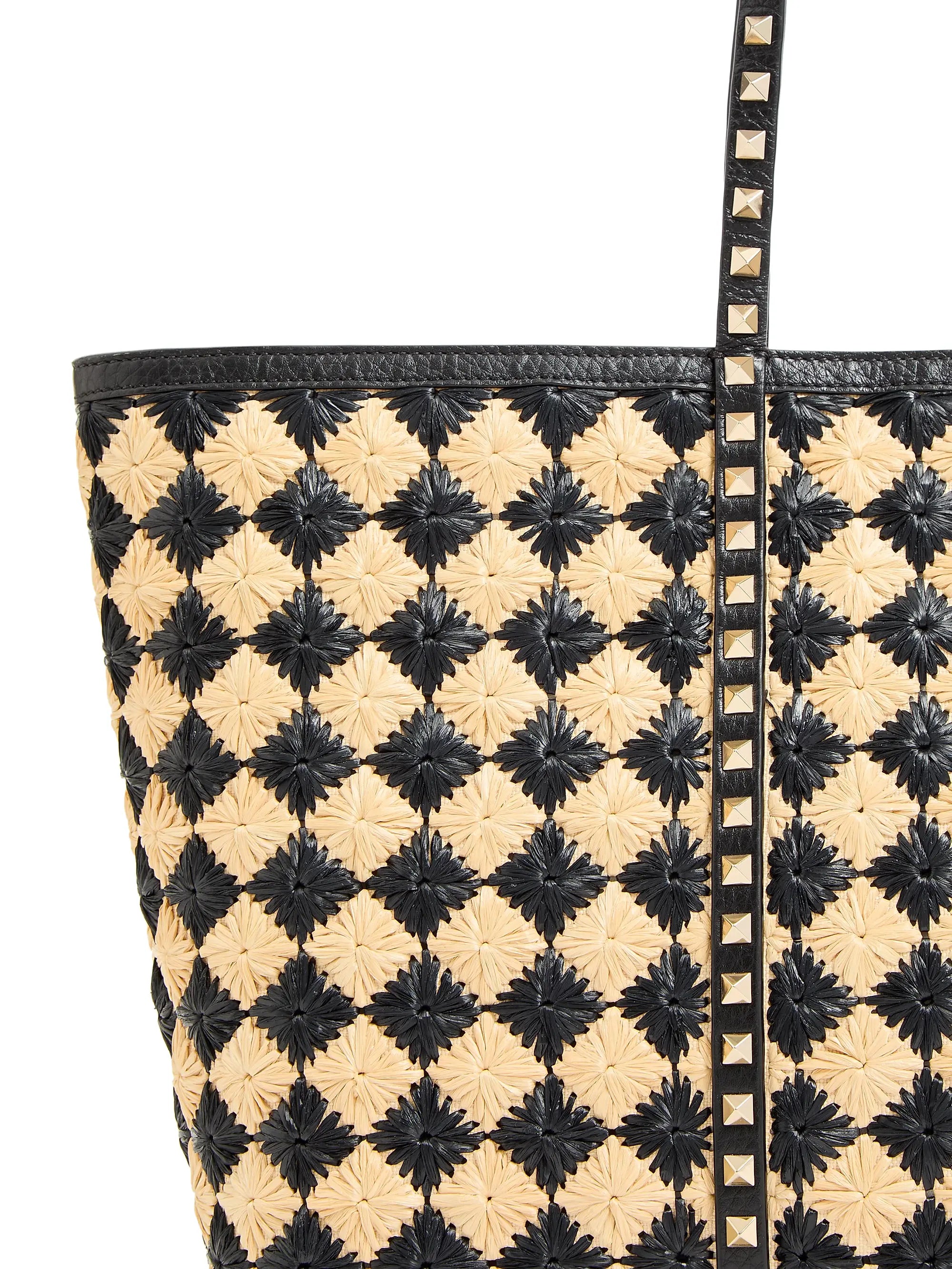 Valentino Garavani Rockstud Embroidered Shopping Bag
