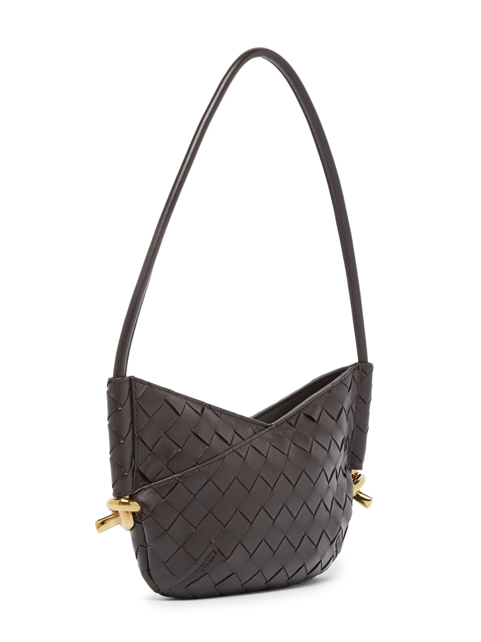 Bottega Veneta Mini Baby Solstice Intrecciato Leather Shoulder Bag