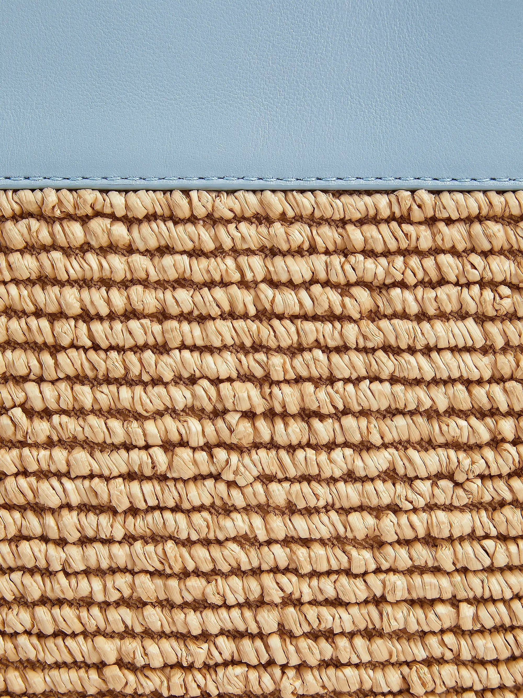 Bottega Veneta Raffia Andiamo Top Handle Bag