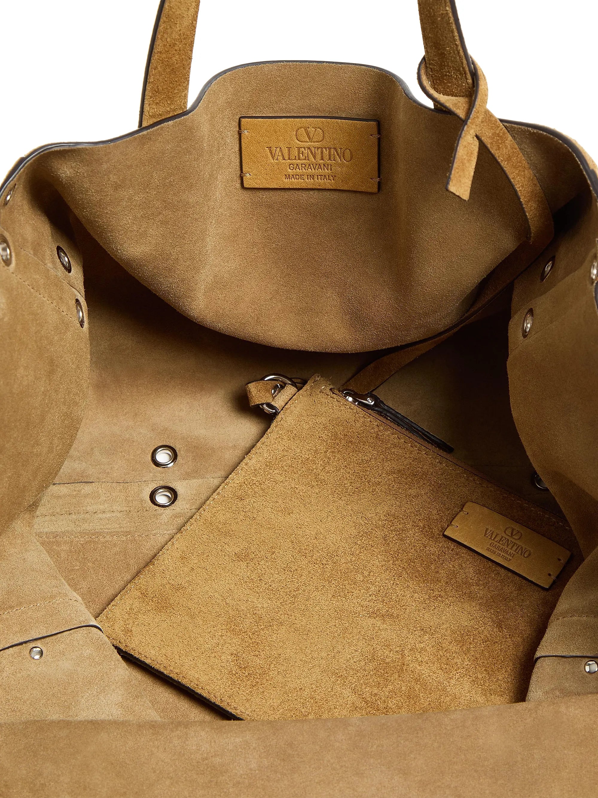 Valentino Garavani Medium Nellcôte Suede Shopping Bag