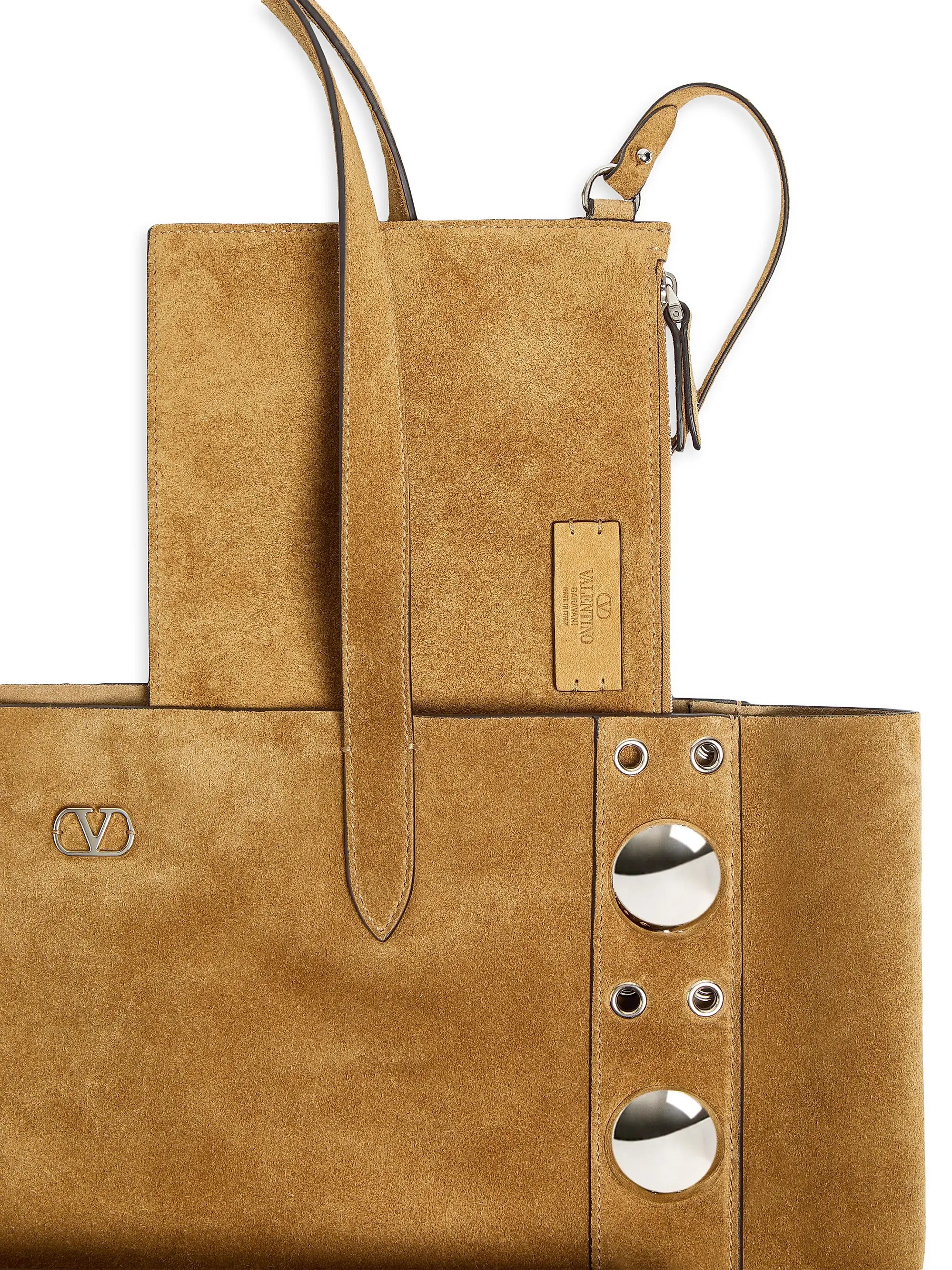 Valentino Garavani Medium Nellcôte Suede Shopping Bag