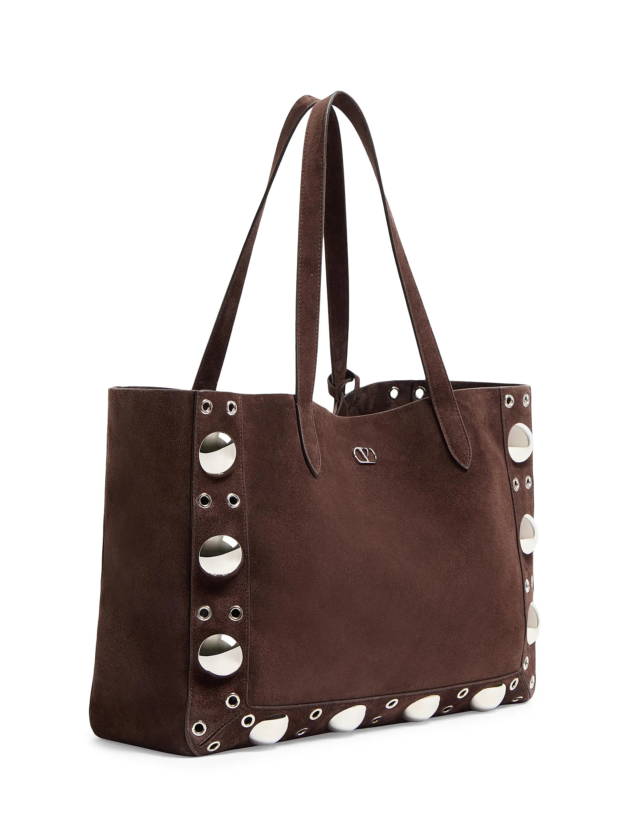 Valentino Garavani Medium Nellcôte Suede Shopping Bag