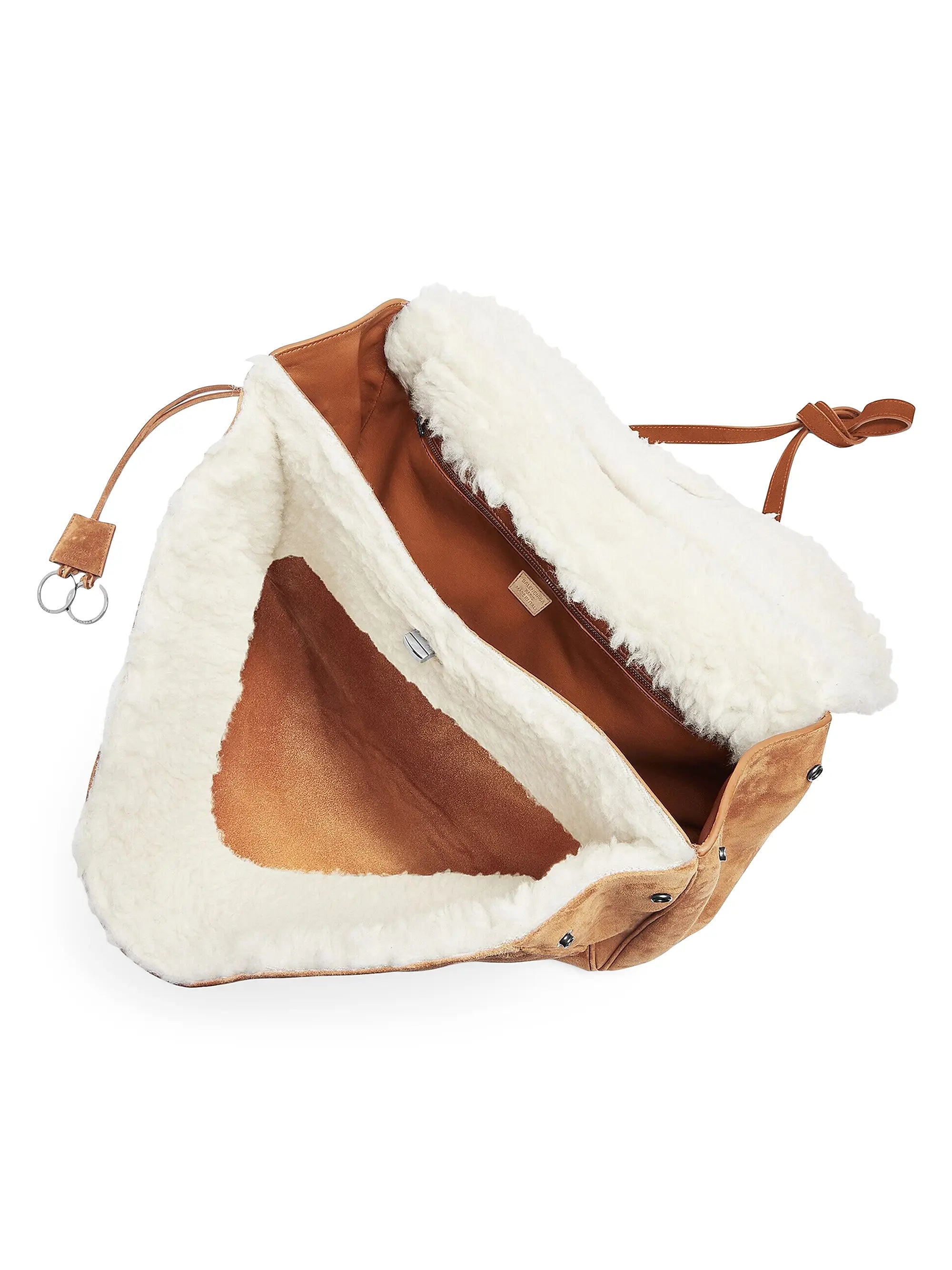 Balenciaga Rodeo Large Suede and Wool Handbag
