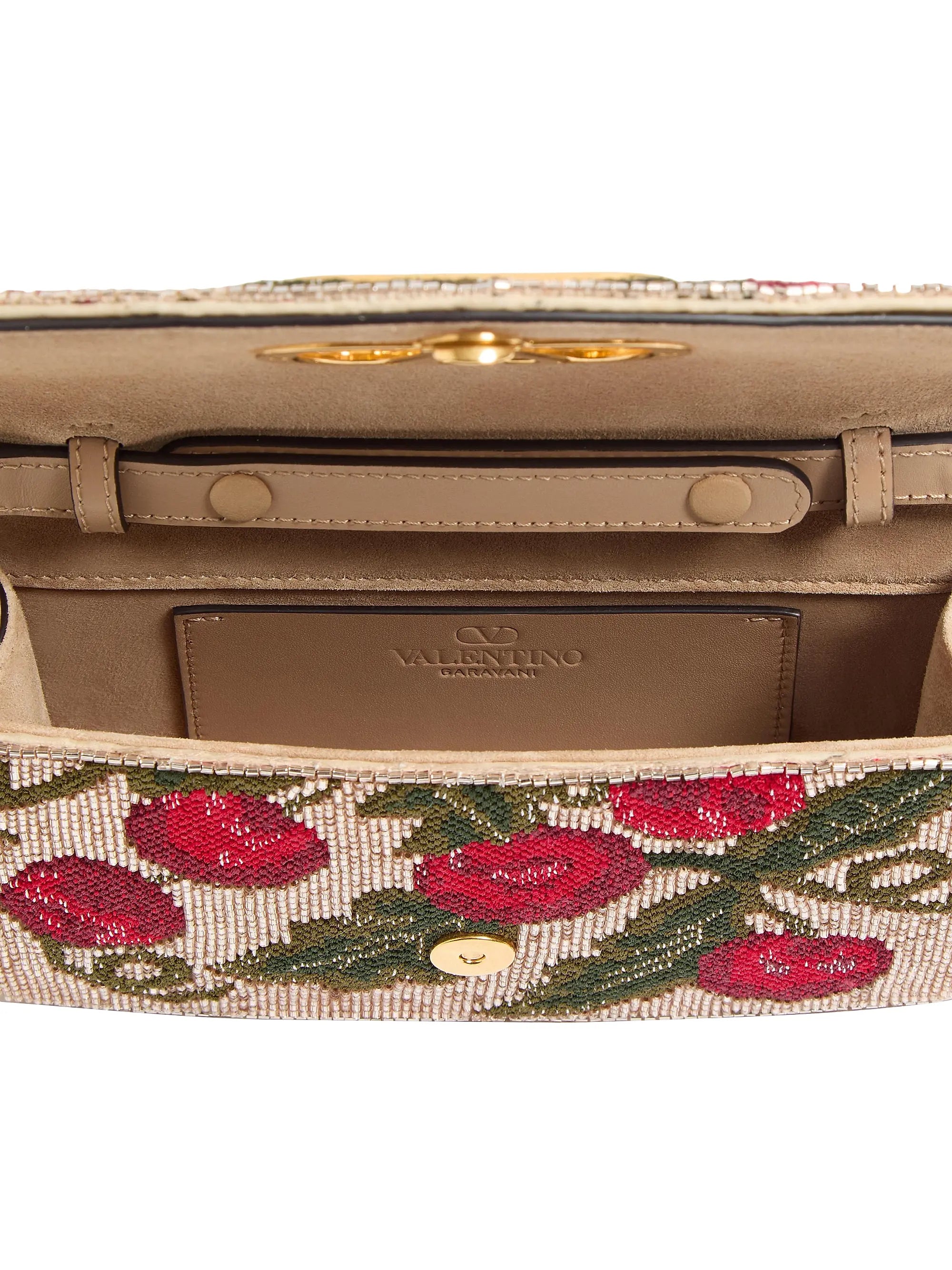 Valentino Garavani Vain Embroidered Shoulder Clutch