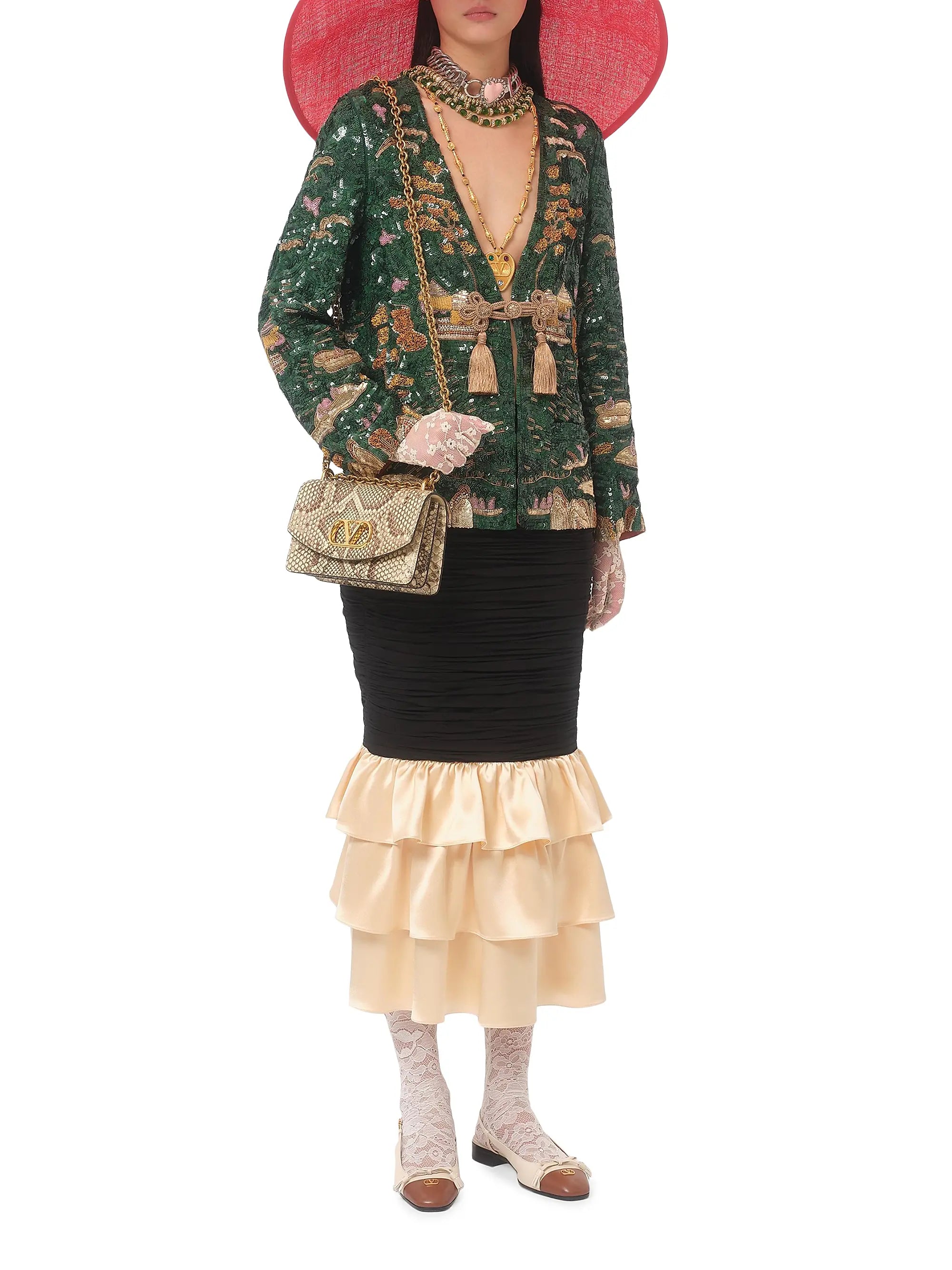 Valentino Garavani Vain Small Shoulder Bag in Python