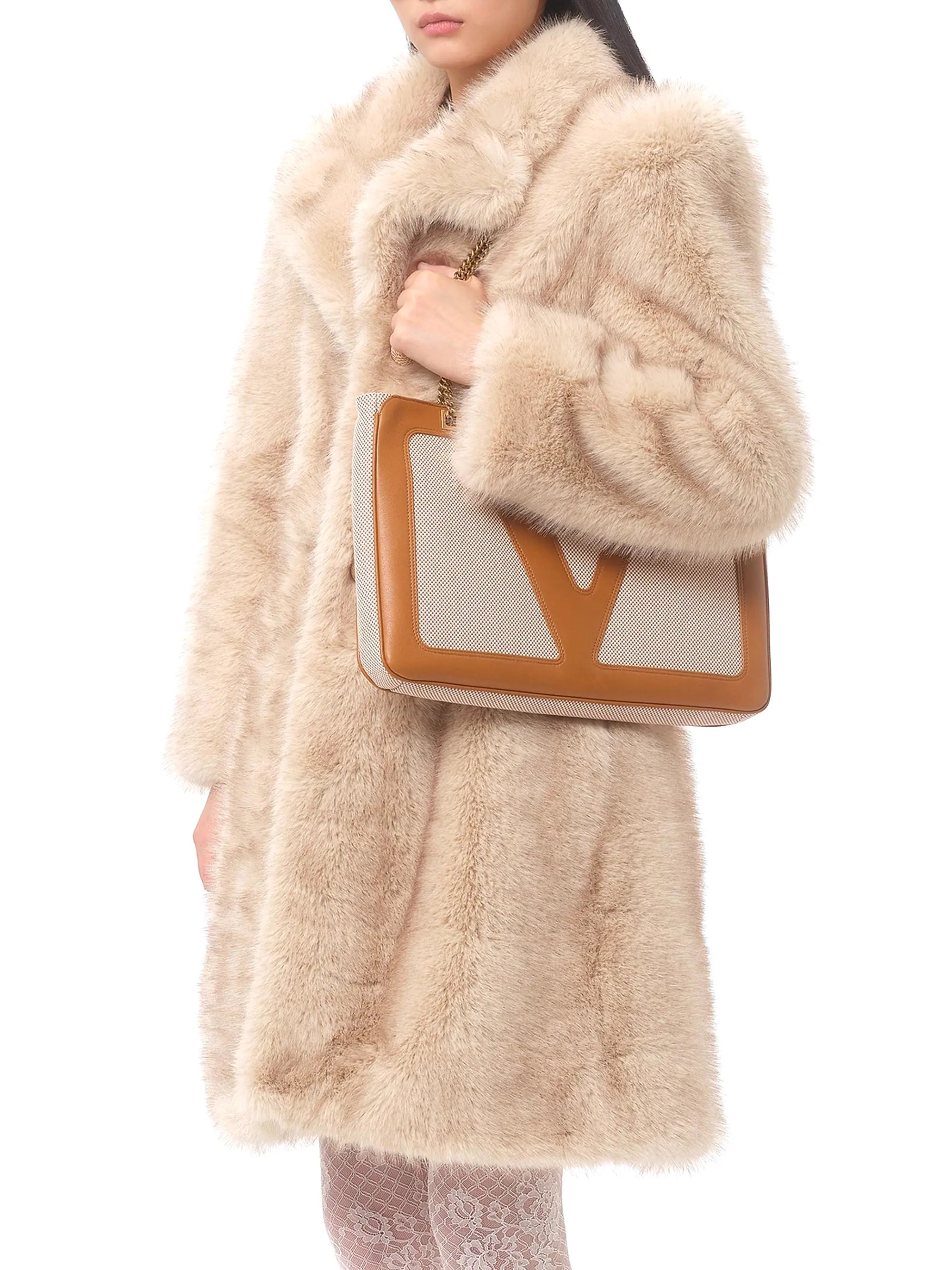 Valentino Garavani Viva Superstar Medium Canvas Shopping Bag