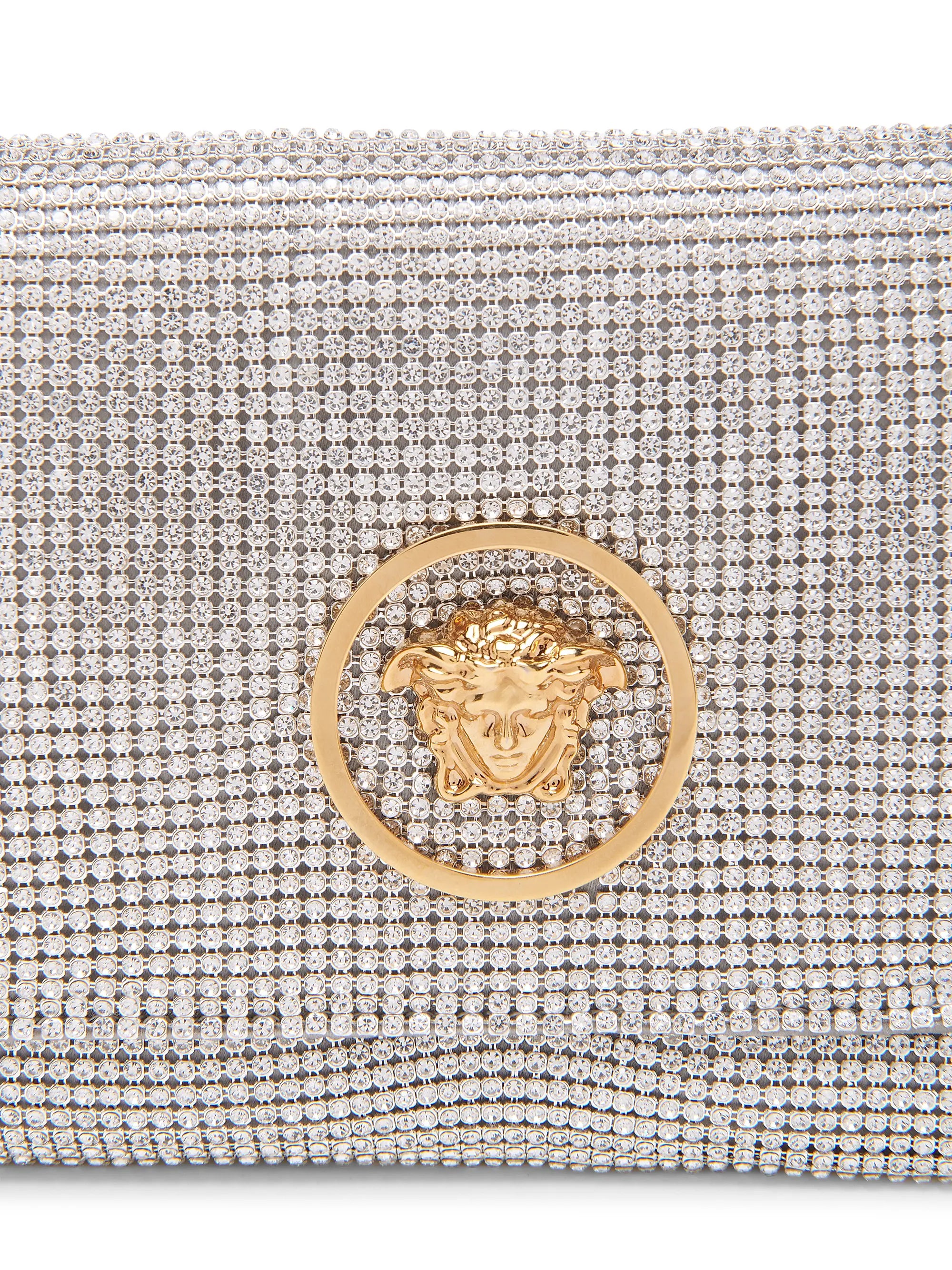 Versace Medusa Metallic Convertible Clutch