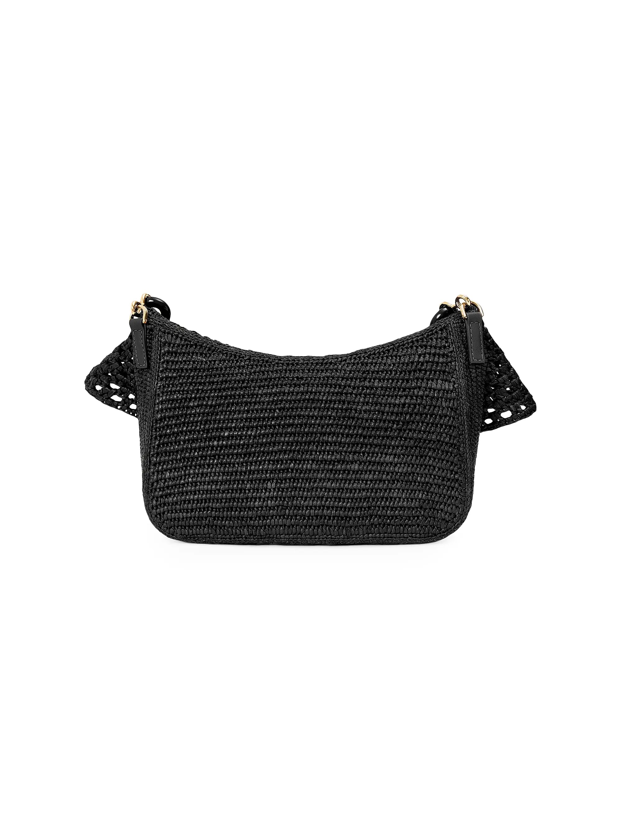 LOEWE LOEWE x Paula's Ibiza Small Ola Raffia & Leather Shoulder Bag