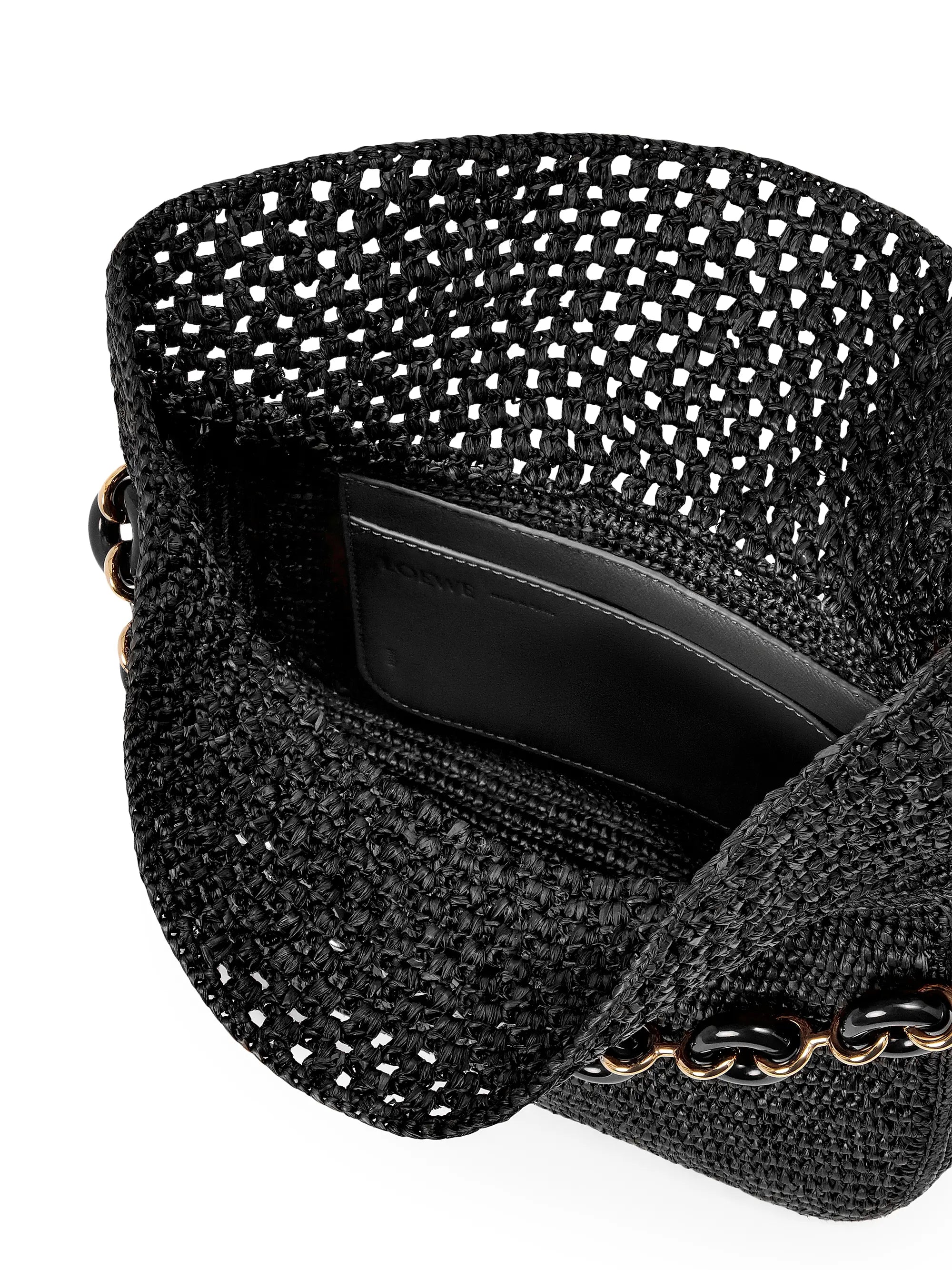 LOEWE LOEWE x Paula's Ibiza Small Ola Raffia & Leather Shoulder Bag