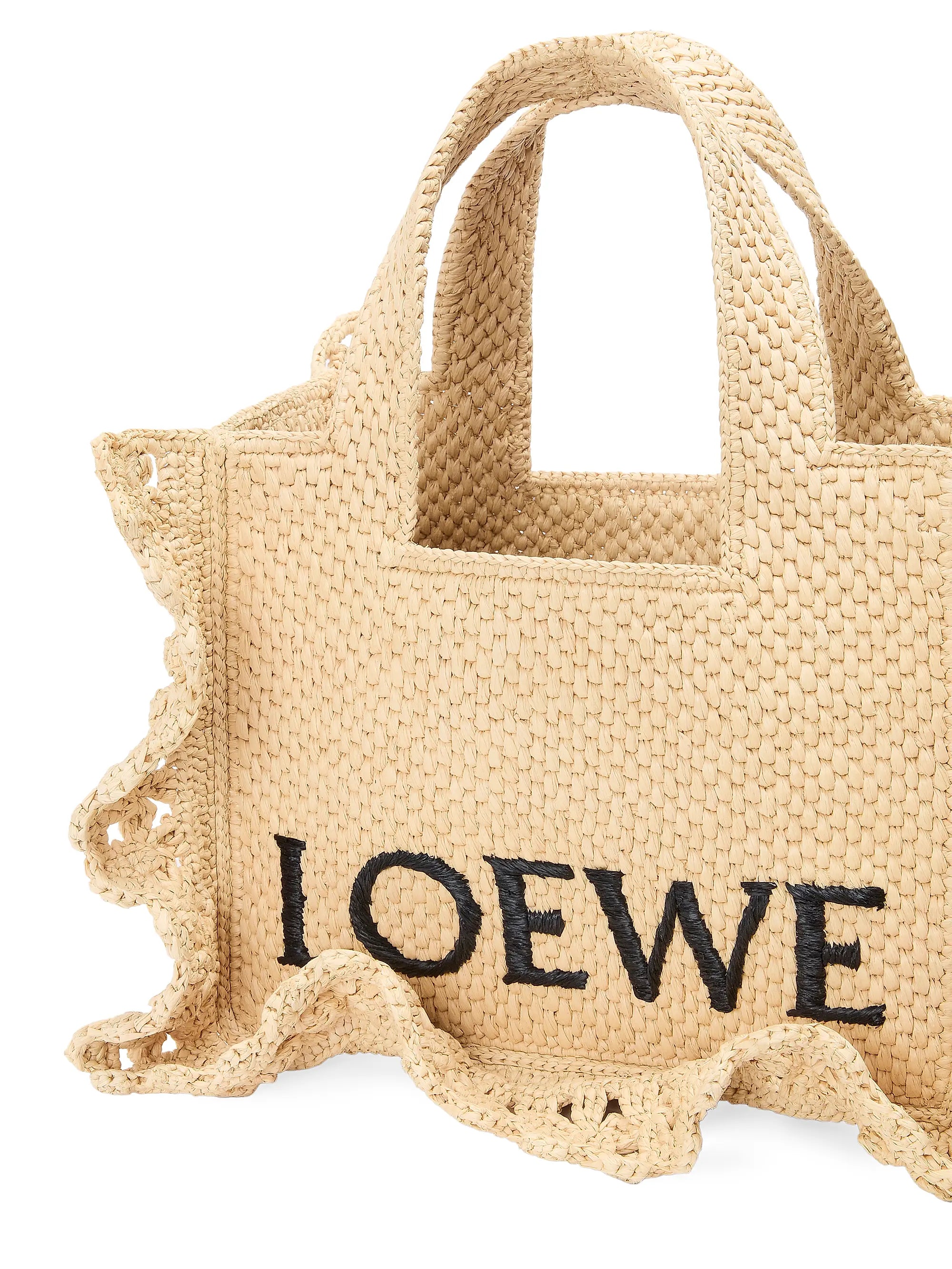 LOEWE LOEWE x Paula's Ibiza Font Raffia Tote Bag