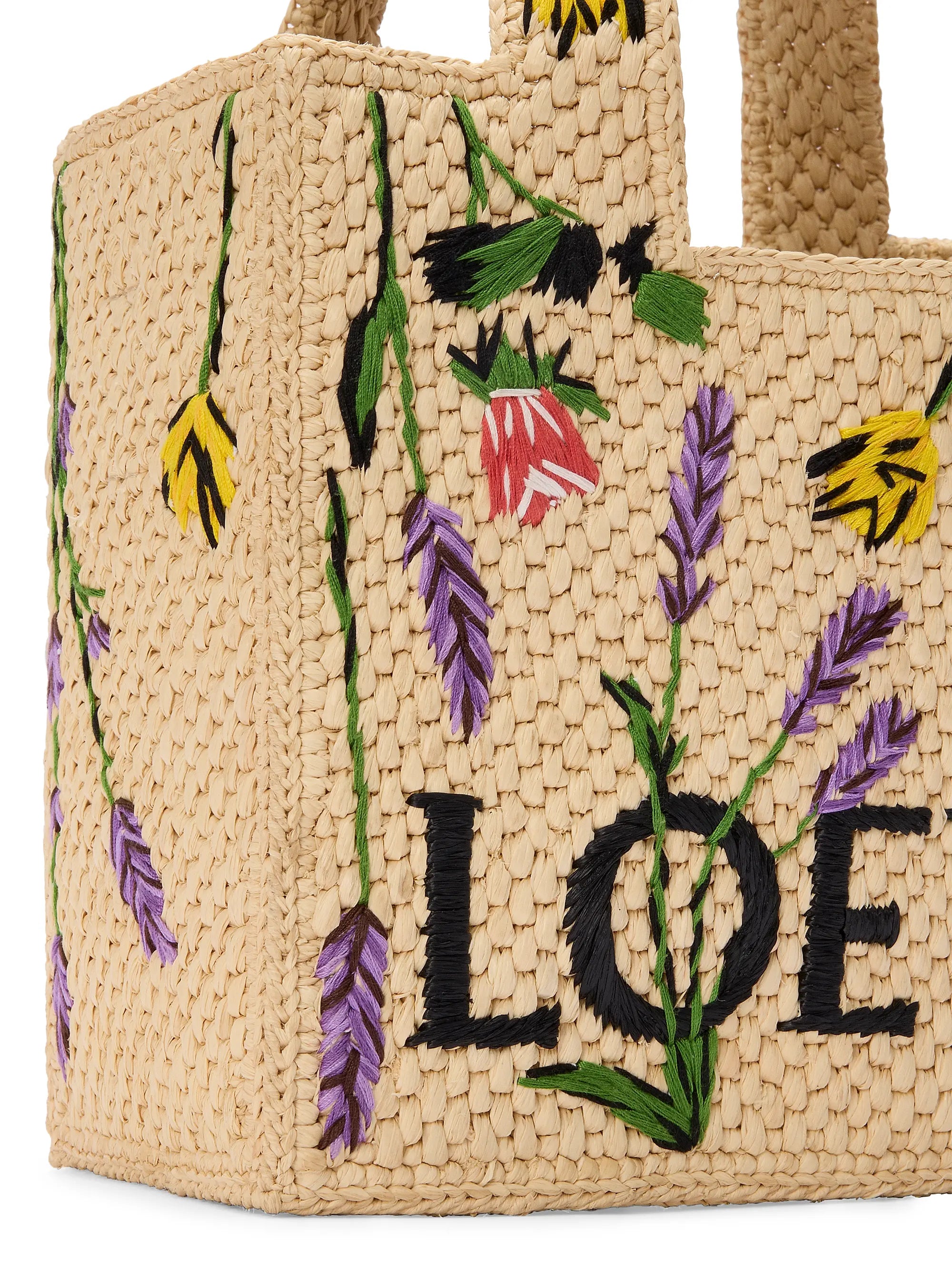 LOEWE LOEWE x Paula's Ibiza Font Floral Raffia Tote Bag