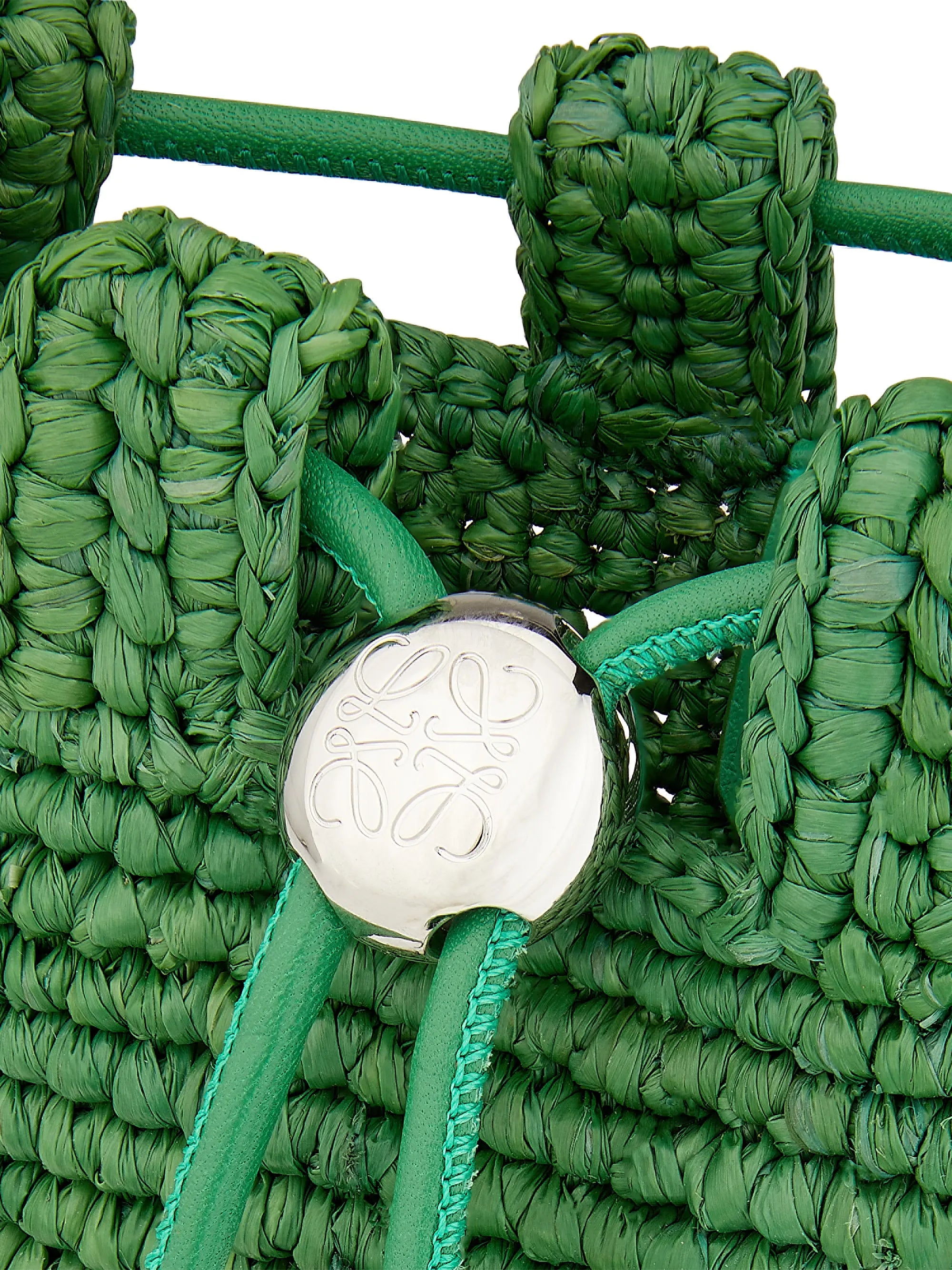 LOEWE LOEWE x Paula's Ibiza Floral-Beaded Raffia Crossbody Bag