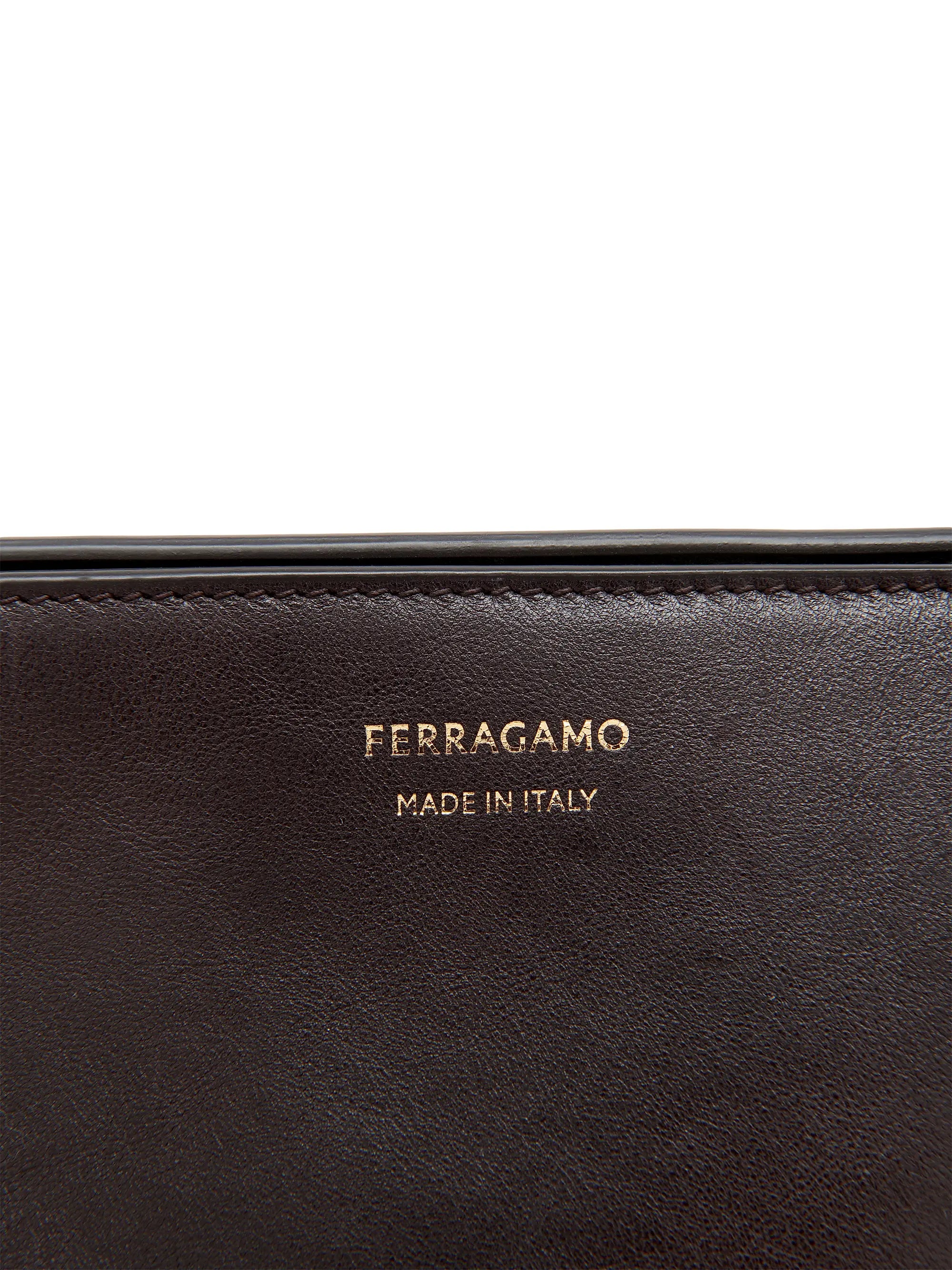 FERRAGAMO Extra-Small Scarf Leather Shoulder Bag