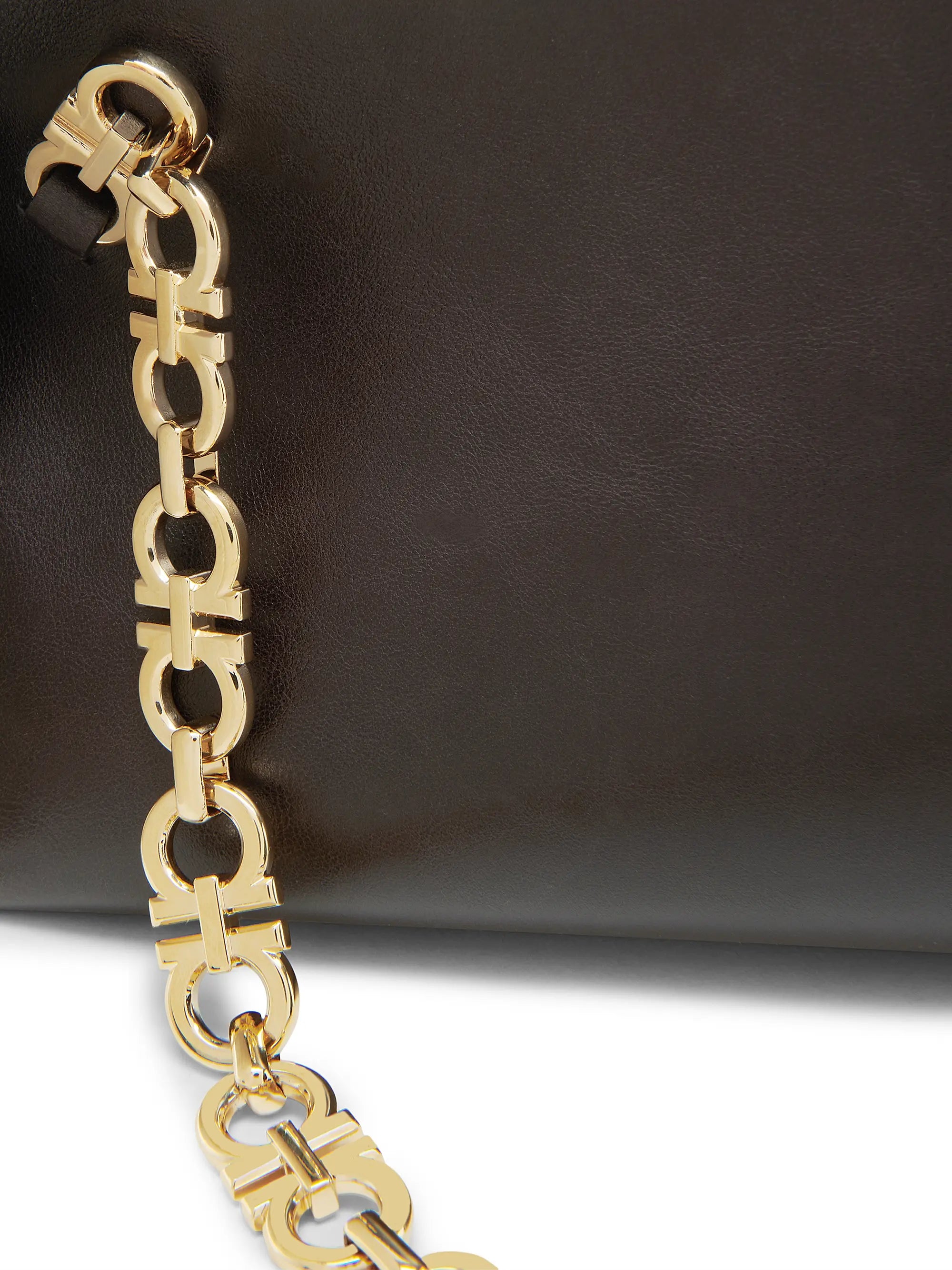 FERRAGAMO Extra-Small Scarf Leather Shoulder Bag