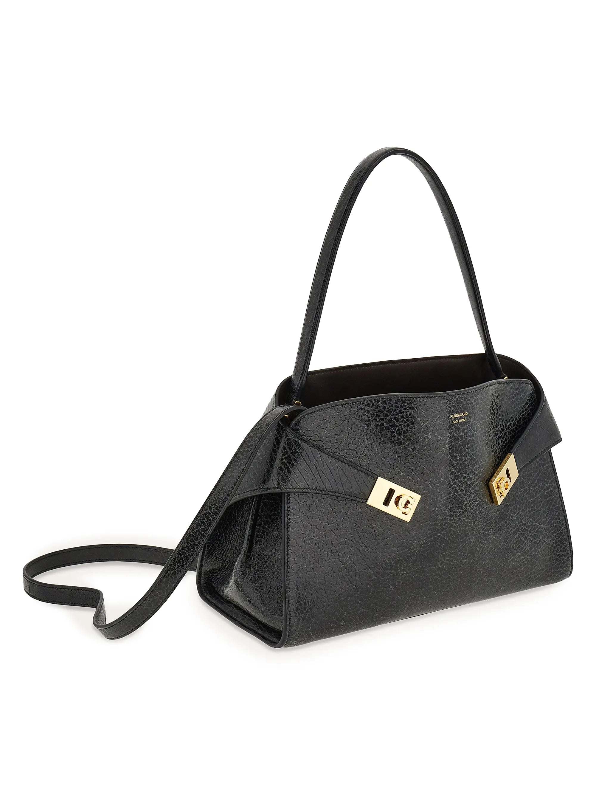 FERRAGAMO Hug Leather Shoulder Bag