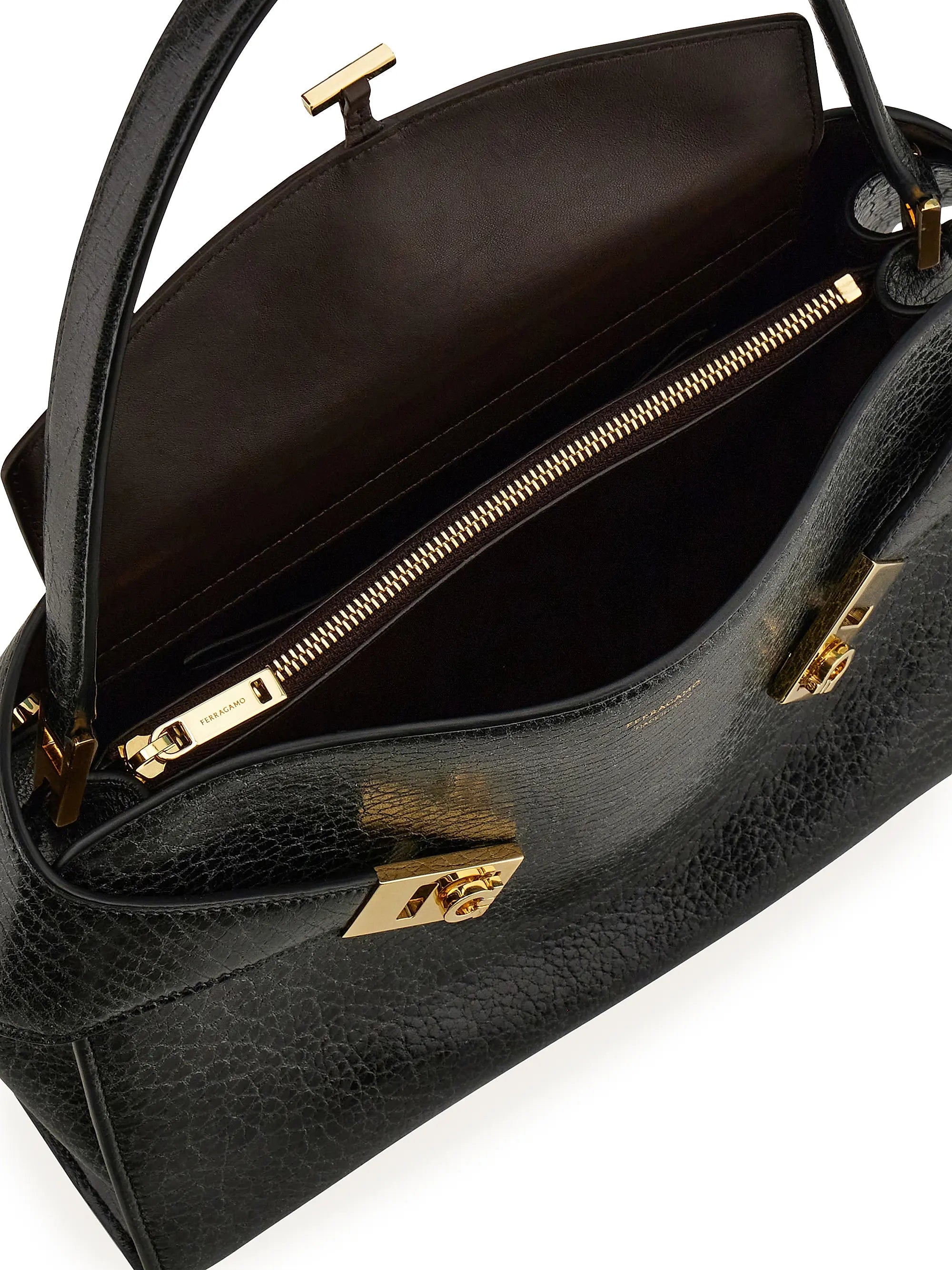 FERRAGAMO Hug Leather Shoulder Bag