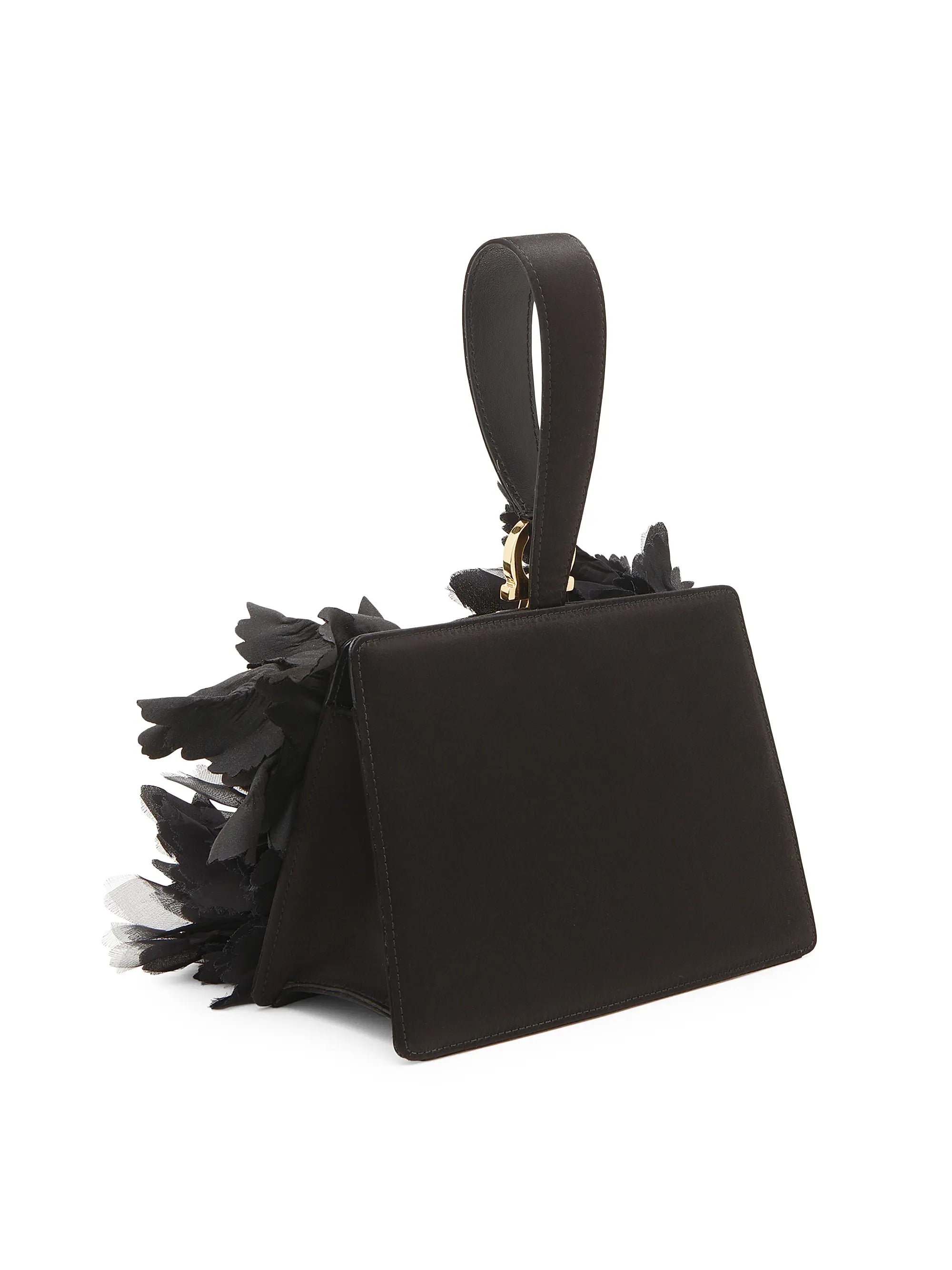 FERRAGAMO Gancini Appliqué Leather Clutch