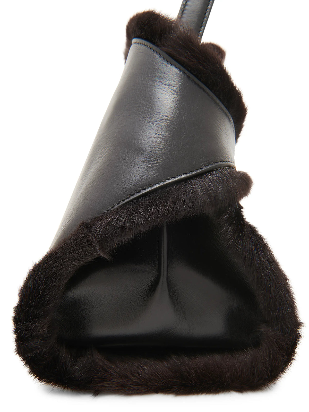 FERRAGAMO Medium Hug Leather & Shearling Tote Bag