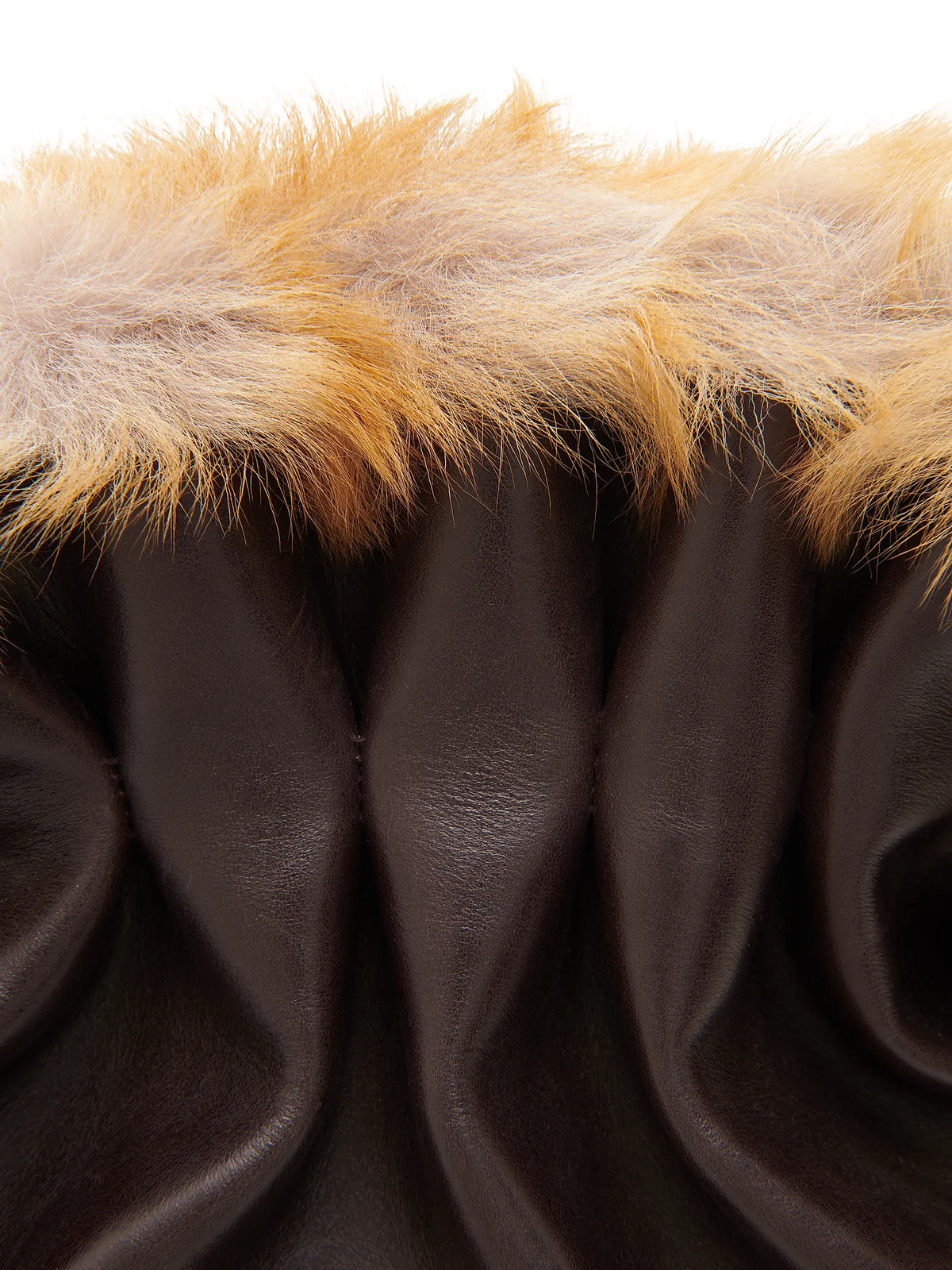 FERRAGAMO Medium Soft Leather & Shearling Tote Bag