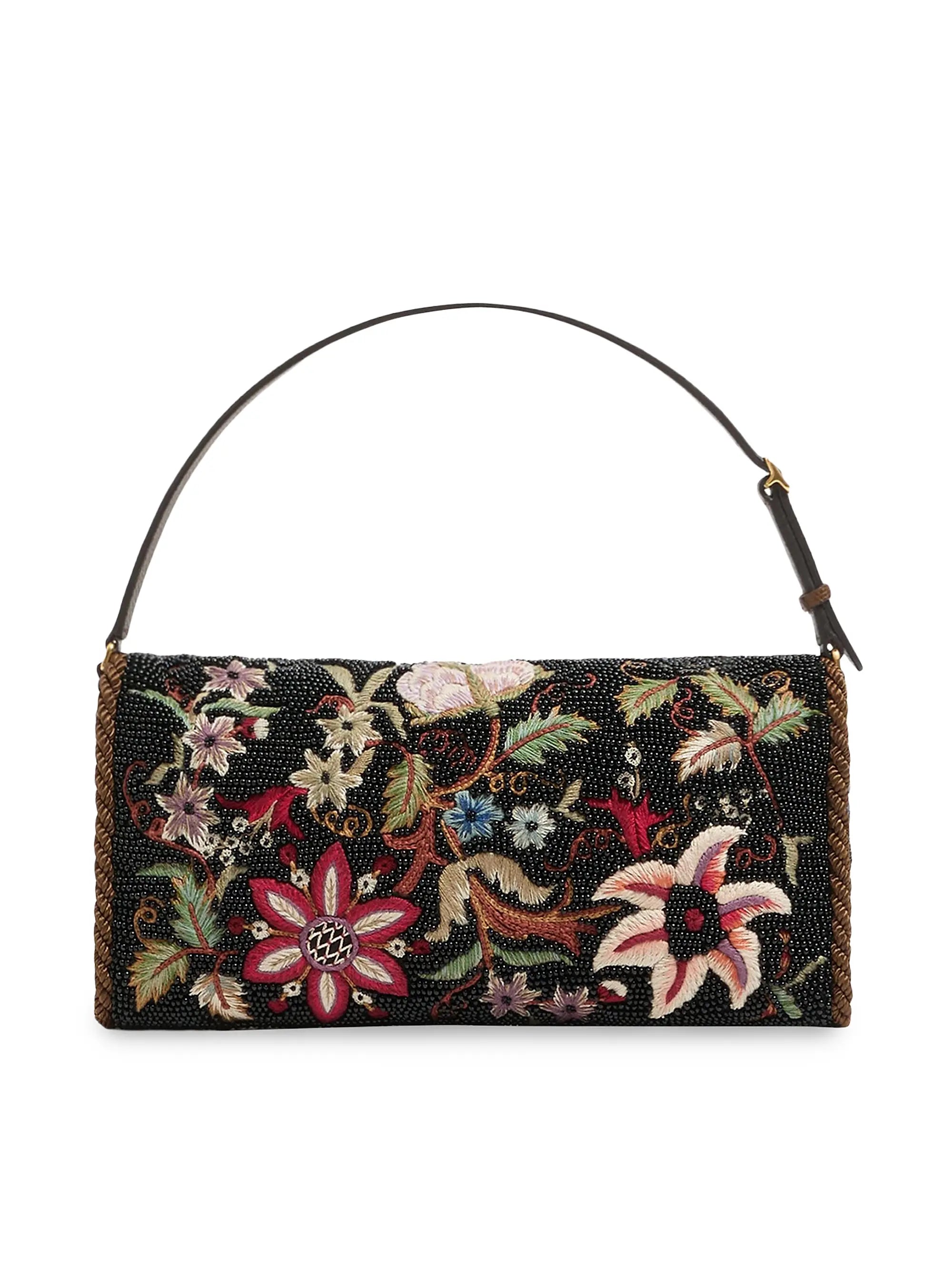 Valentino Garavani Vain Soft Embroidered Small Shoulder Bag