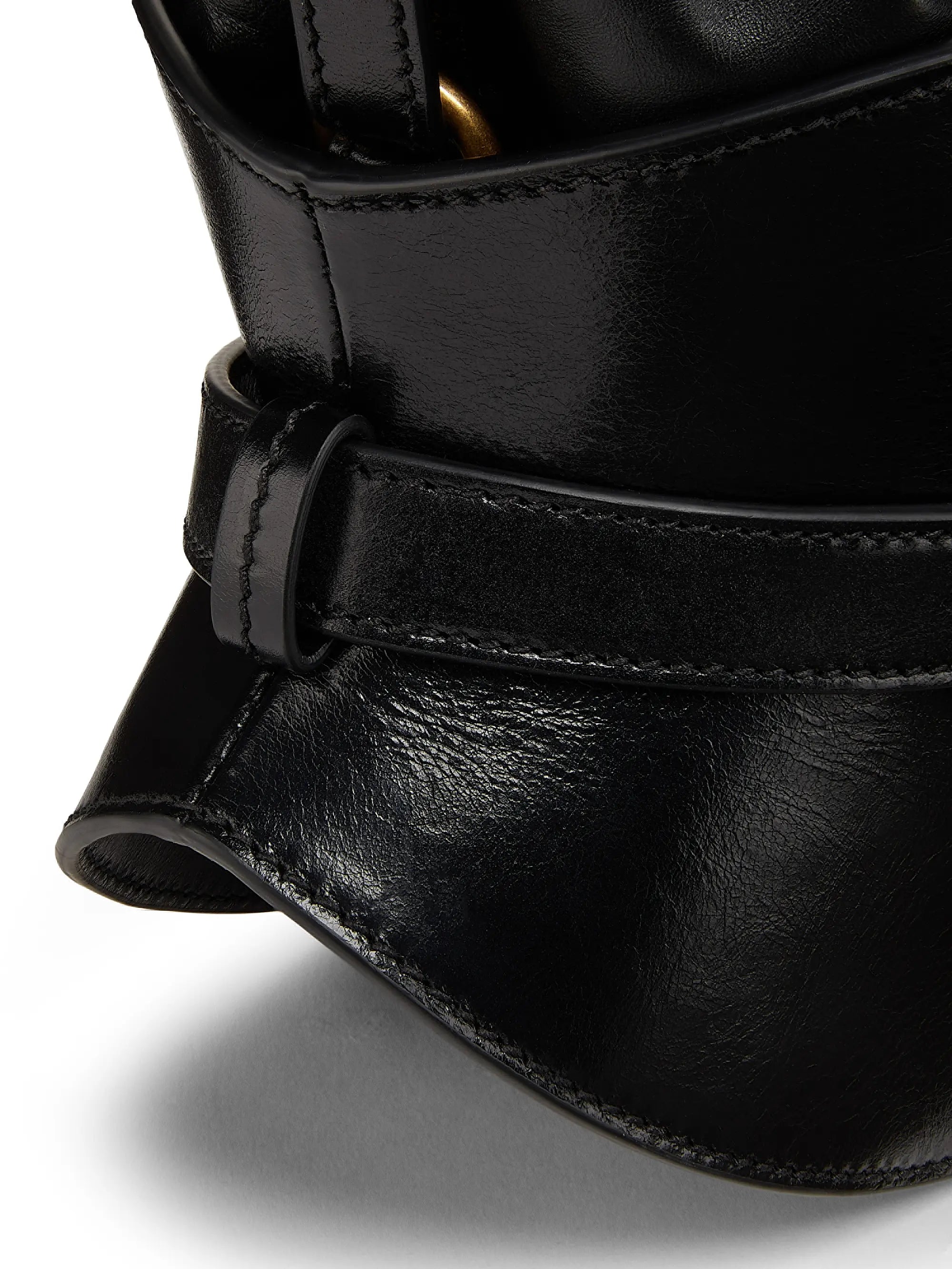 Balmain Mini Shuffle Leather Top Handle Bag