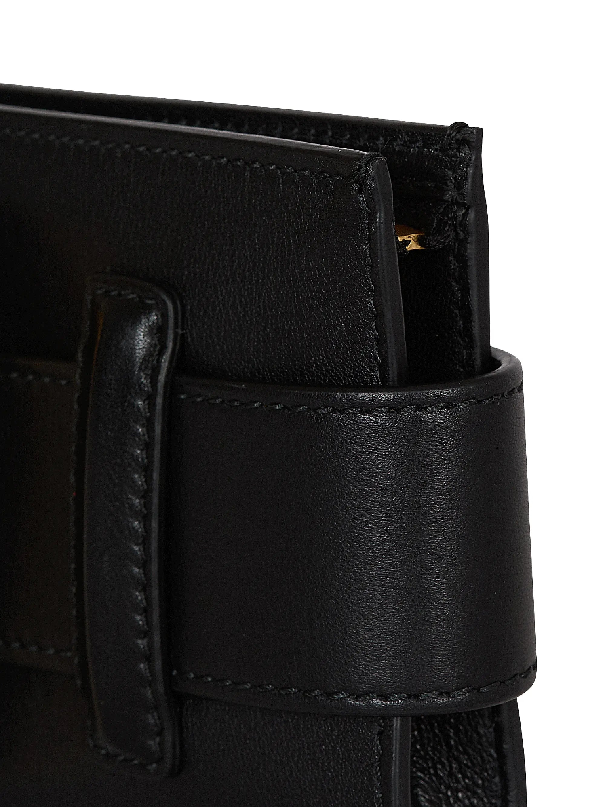 Balmain Anthem Buckle-Detailed Leather Pouch