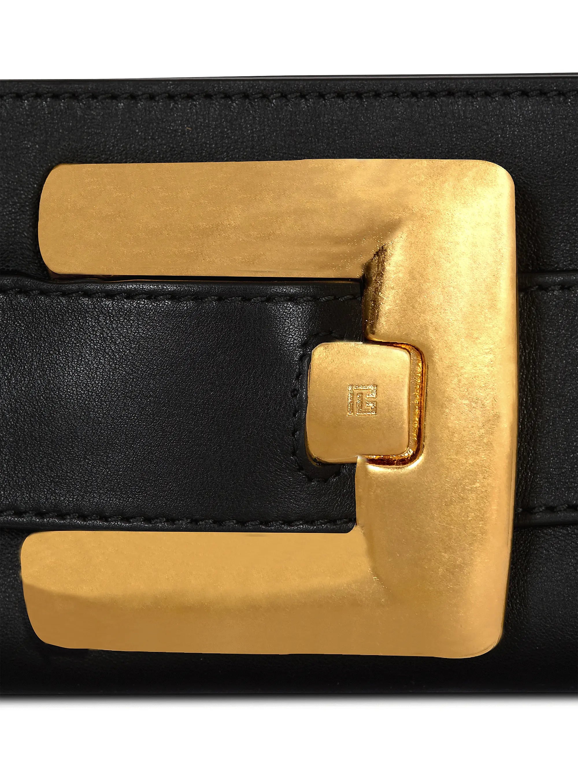 Balmain Anthem Buckle-Detailed Leather Pouch