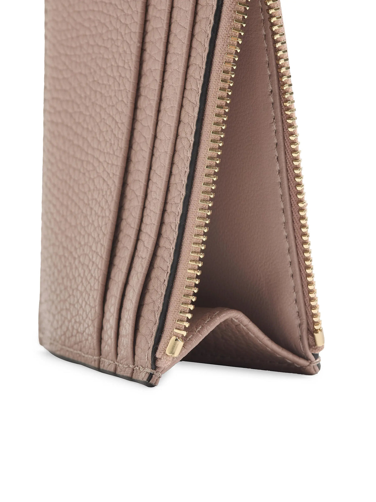 Valentino Garavani Rockstud Grainy Calfskin Cardholder with Zipper