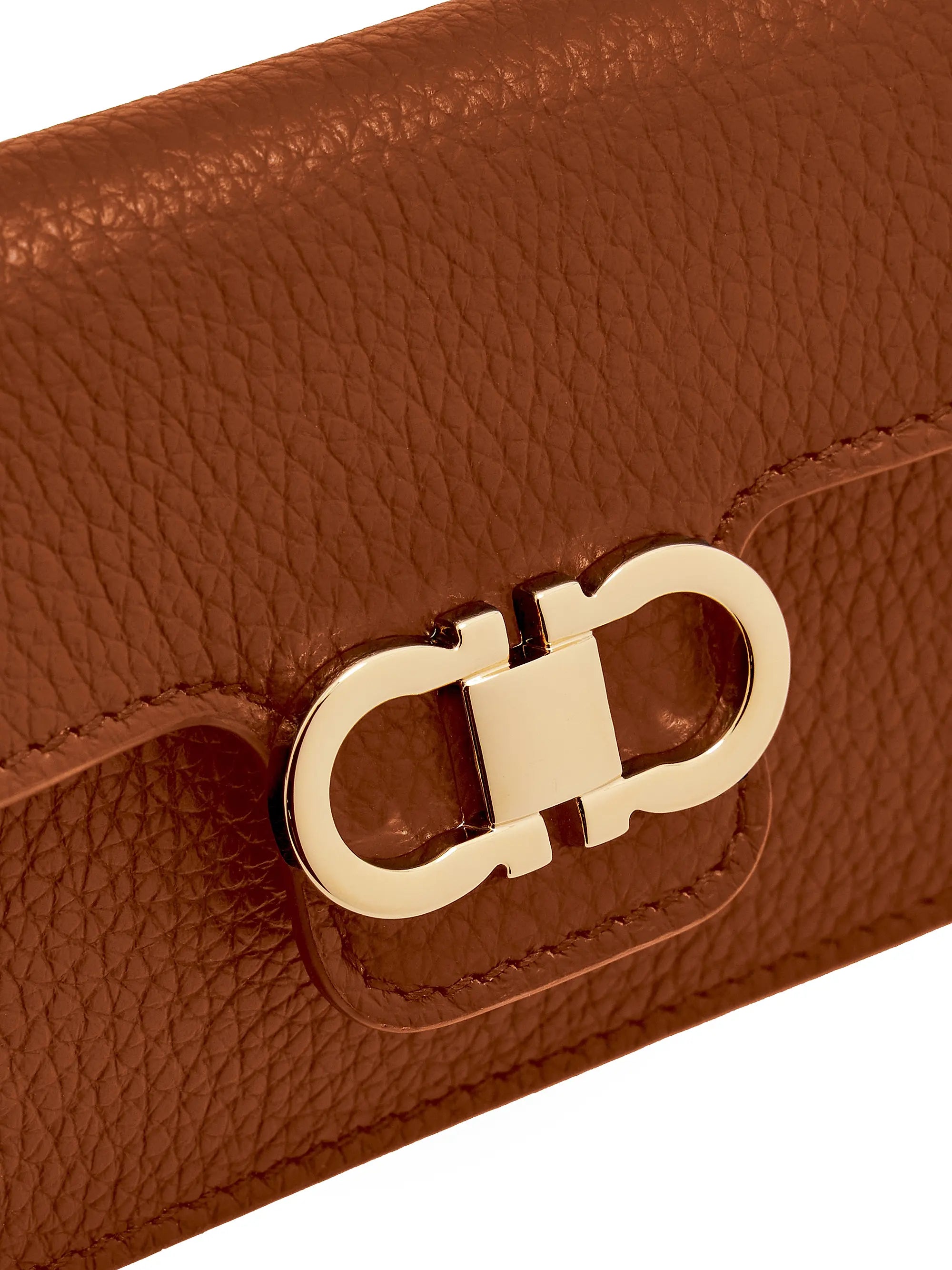 FERRAGAMO Gancini Leather Key Holder