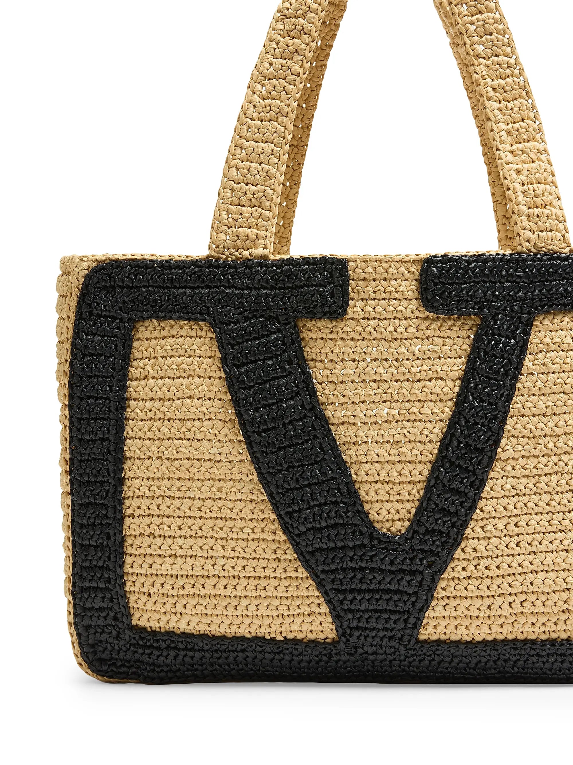 Valentino Garavani Viva Superstar Large Raffia Shopping Bag