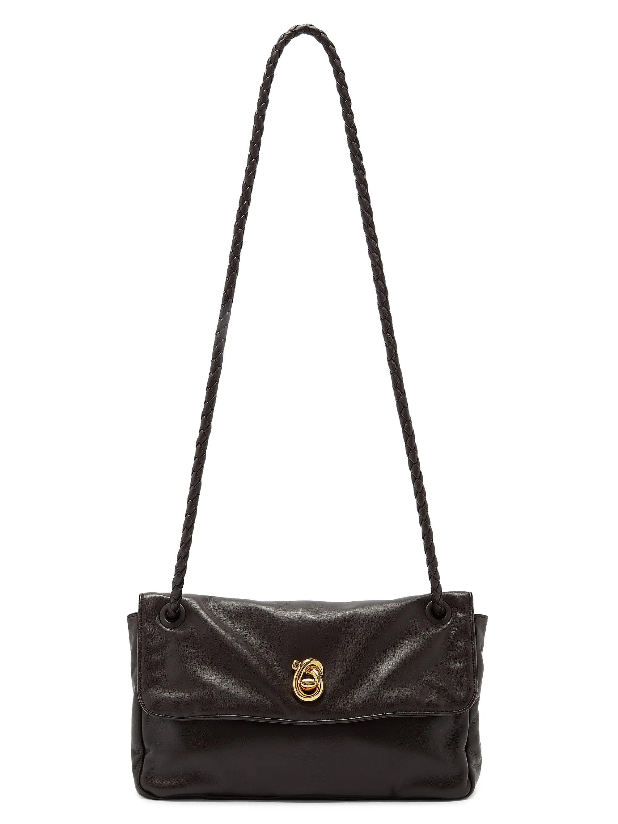Bottega Veneta Soft Lock Leather Shoulder Bag