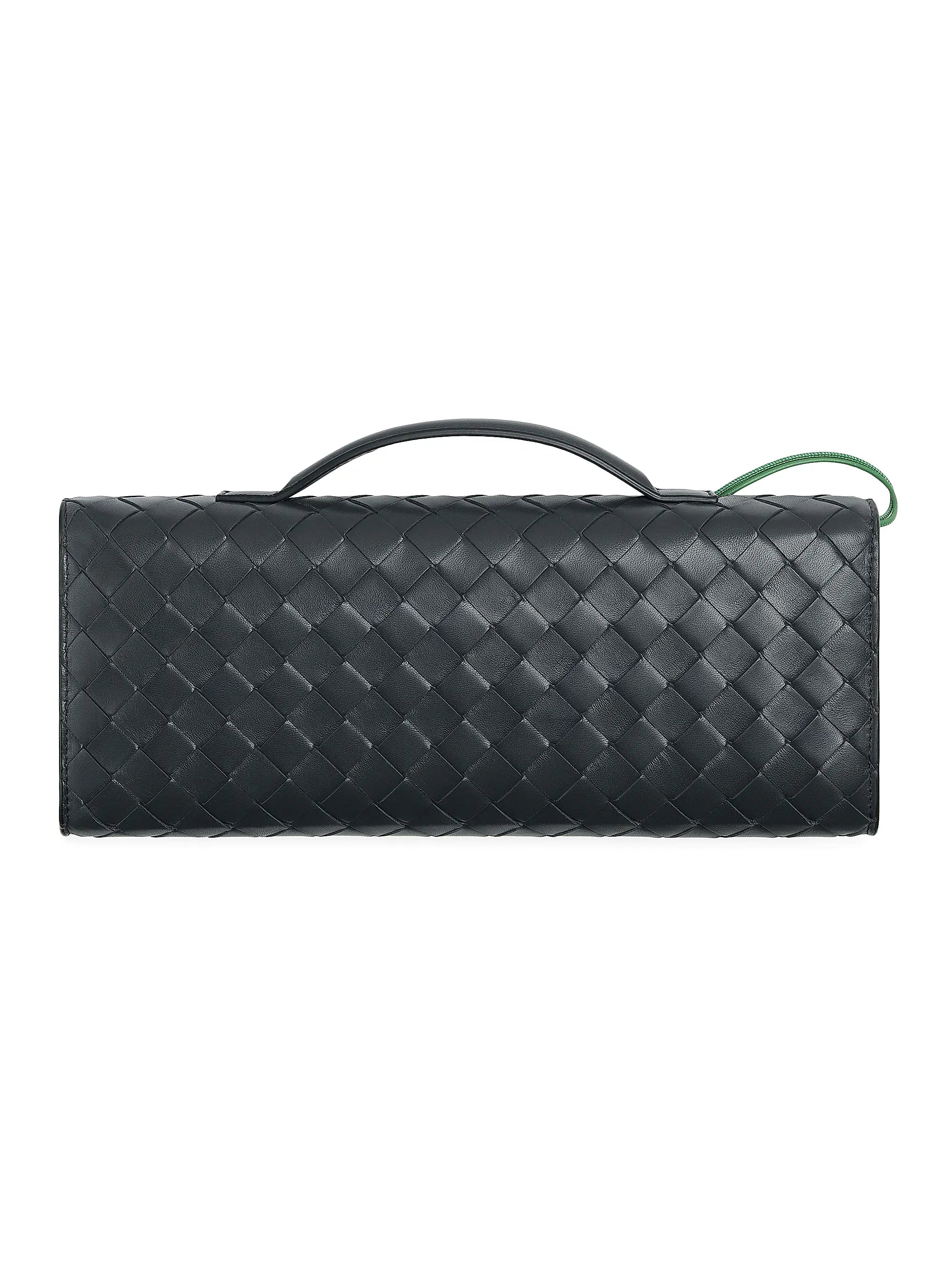 Bottega Veneta Andiamo Intrecciato Leather Clutch