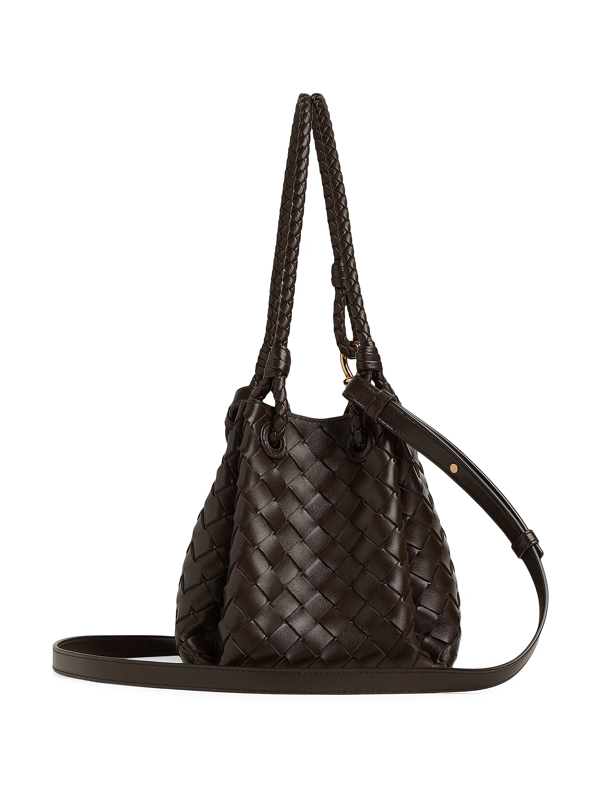 Bottega Veneta Medium Parachute Intrecciato Leather Shoulder Bag