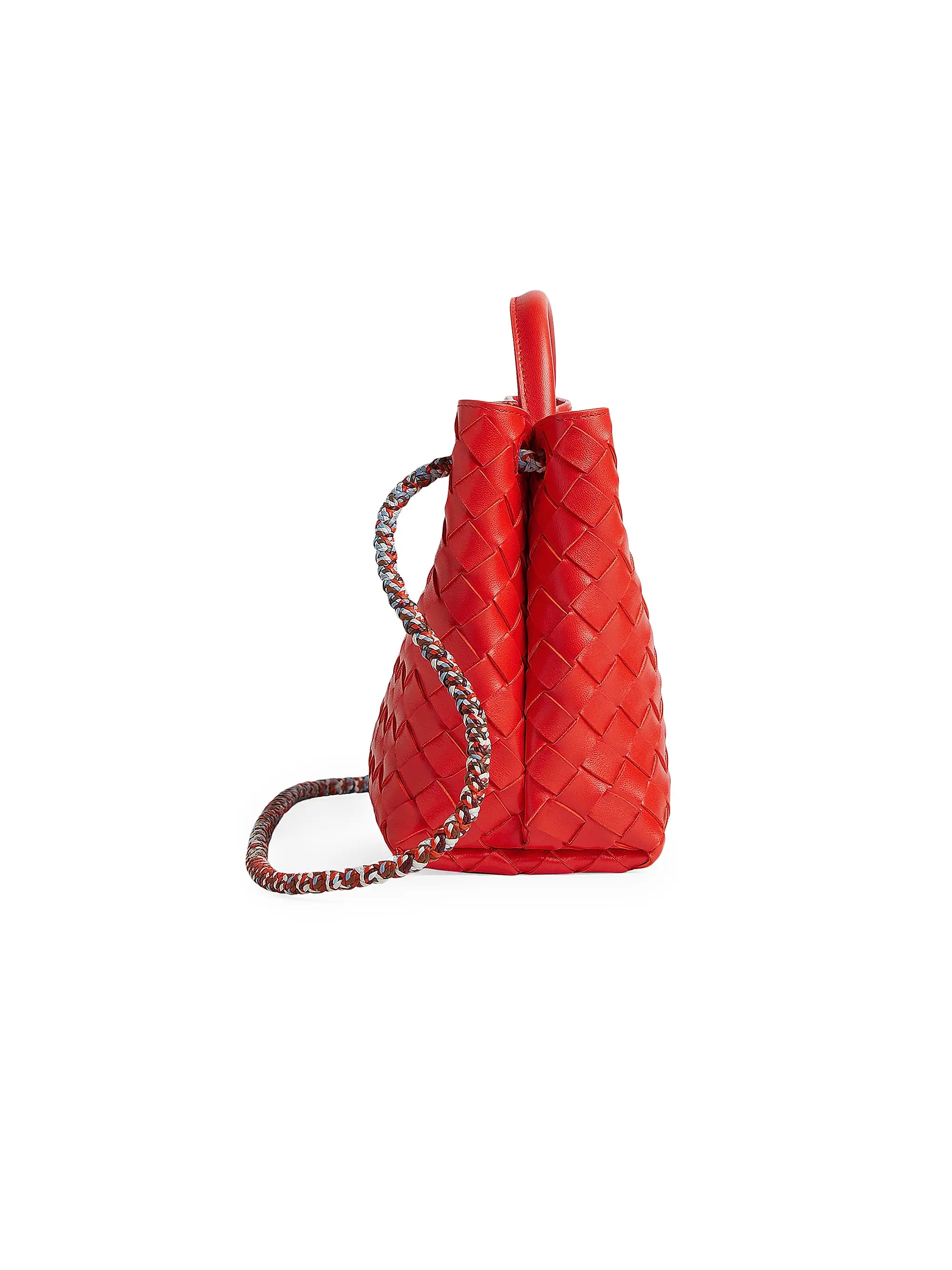 Bottega Veneta Small Andiamo Intrecciato Leather Top Handle Bag