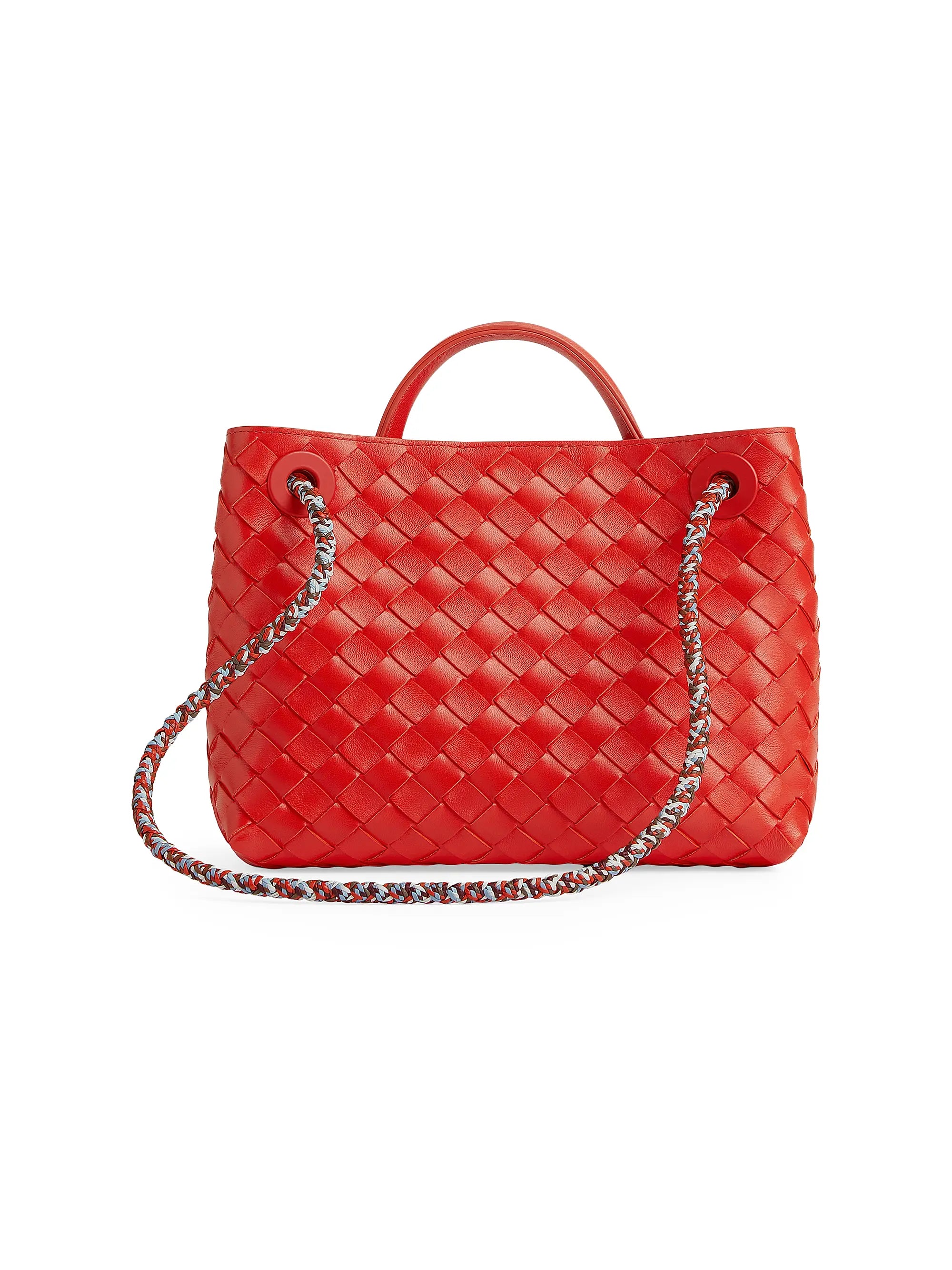 Bottega Veneta Small Andiamo Intrecciato Leather Top Handle Bag