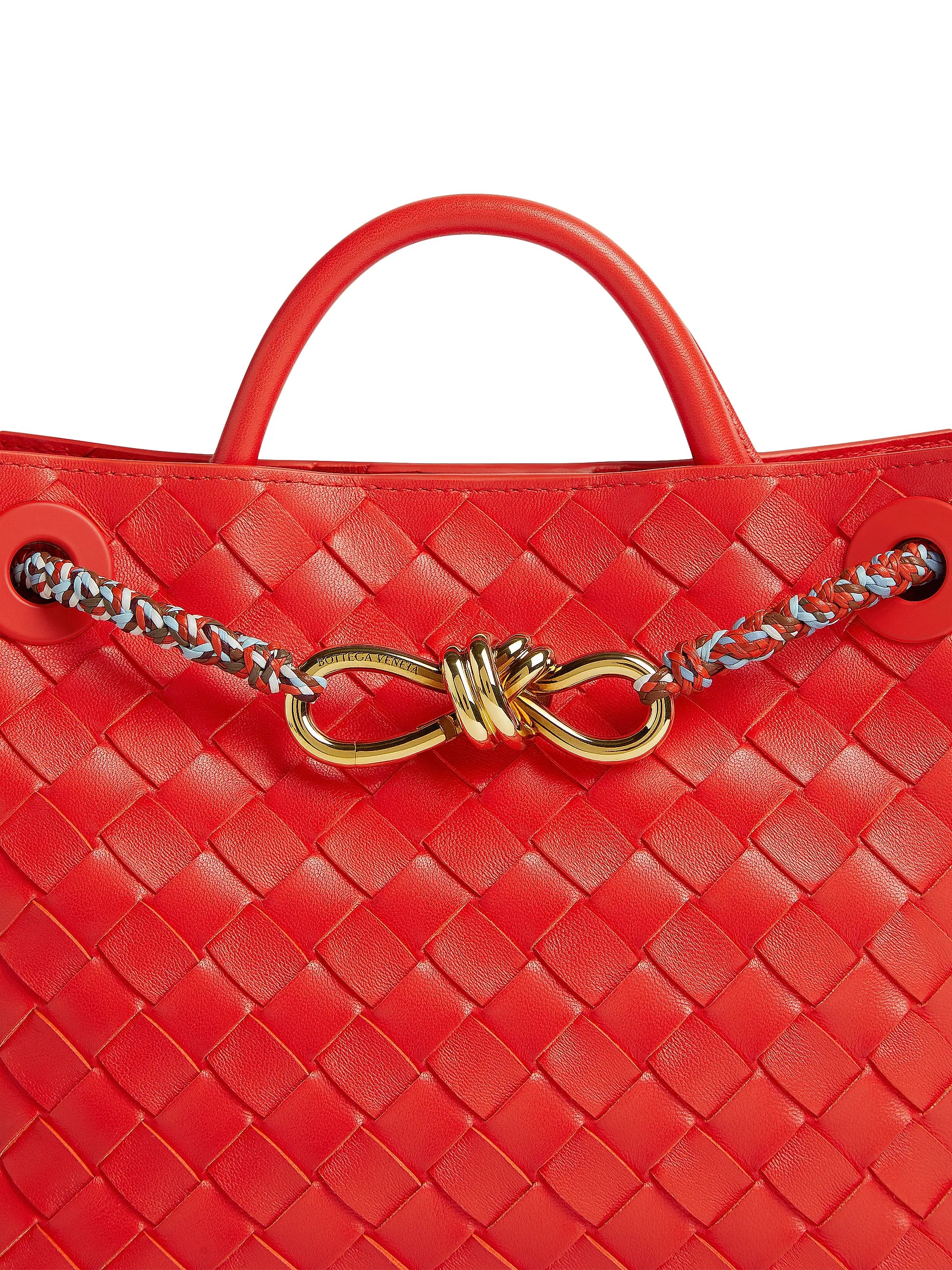 Bottega Veneta Small Andiamo Intrecciato Leather Top Handle Bag
